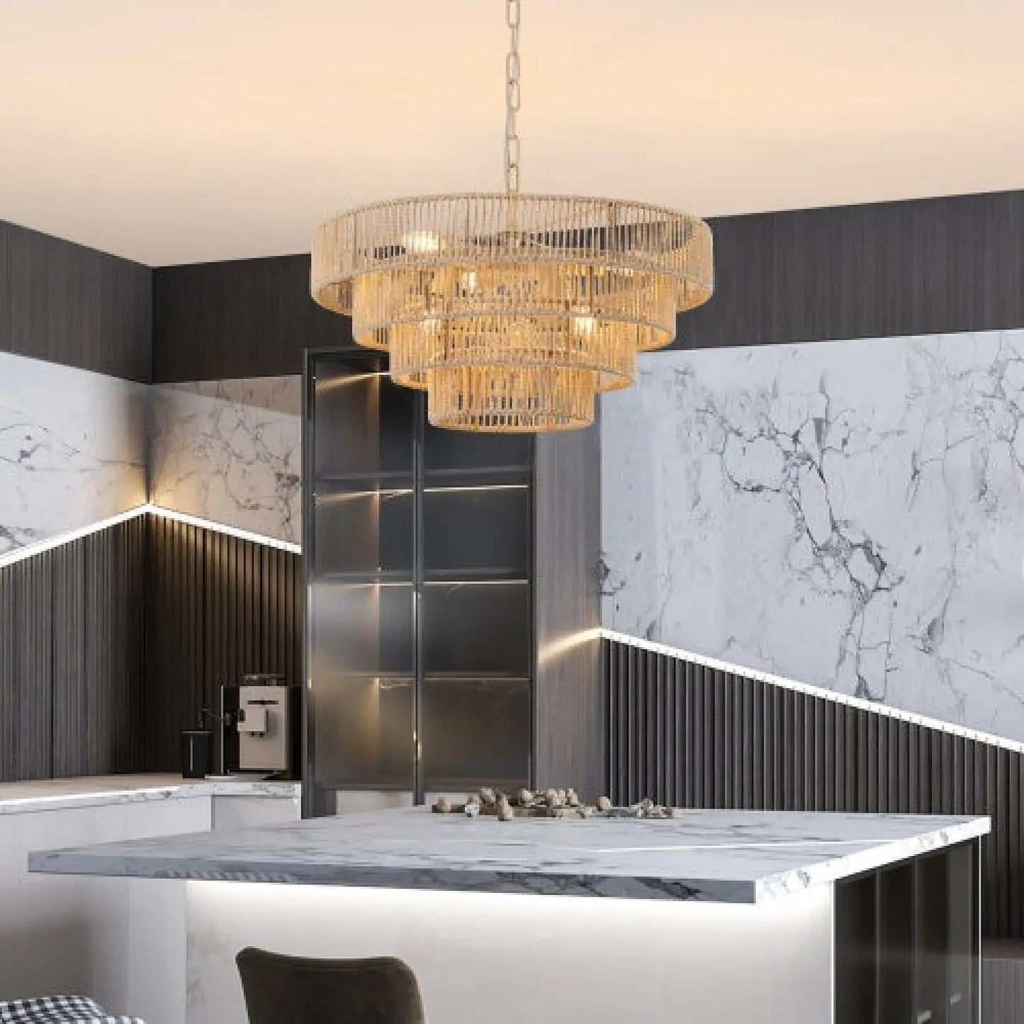 Bohemian Woven Chandelier Unavailable Platform Temu Wood 12V Hanging Light
