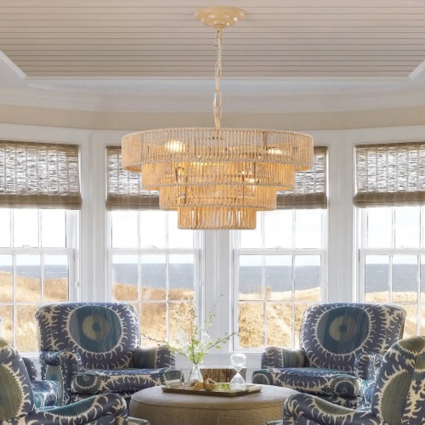 Bohemian Woven Chandelier Unavailable Platform Temu Wood 12V Hanging Light