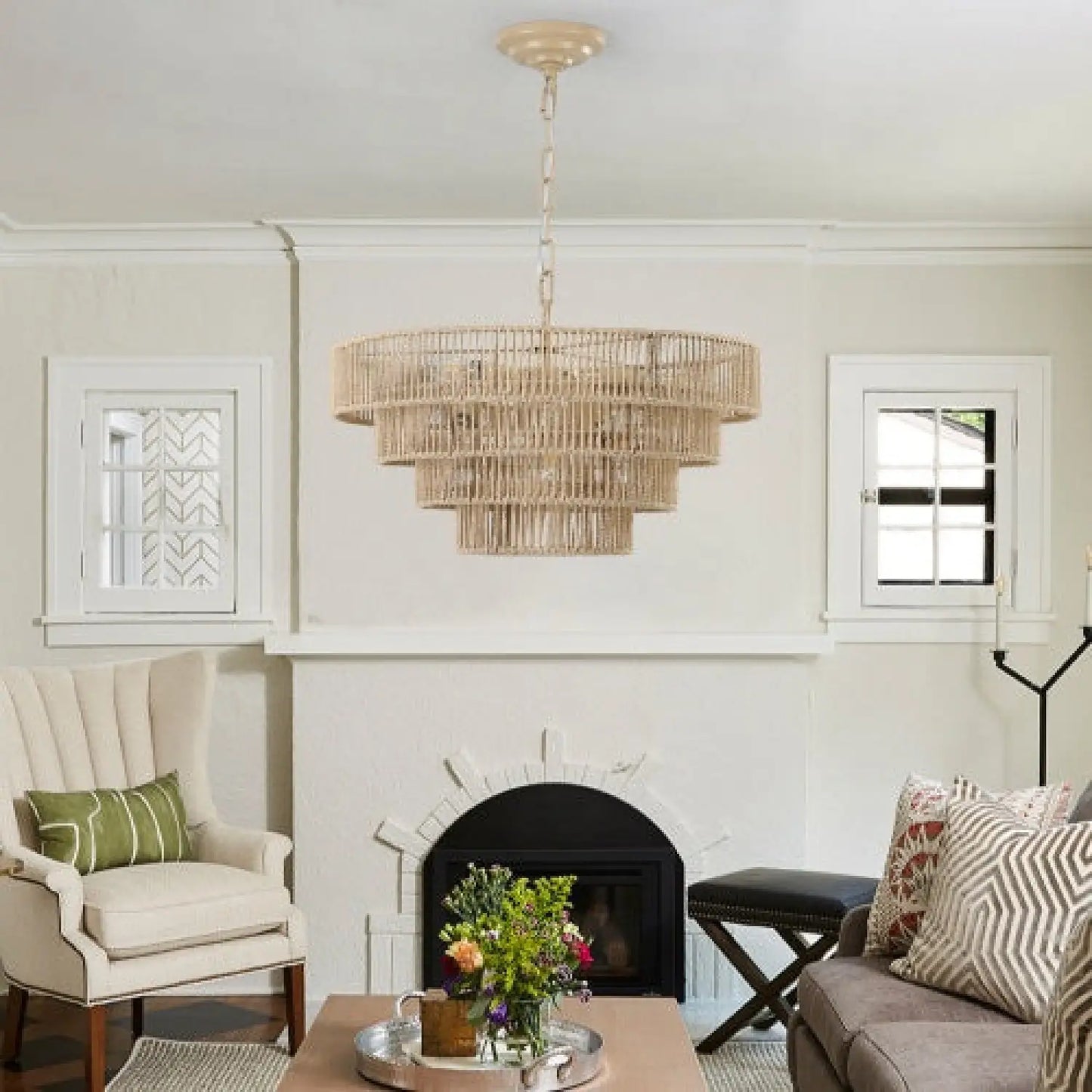 Bohemian Woven Chandelier Unavailable Platform Temu Wood 12V Hanging Light