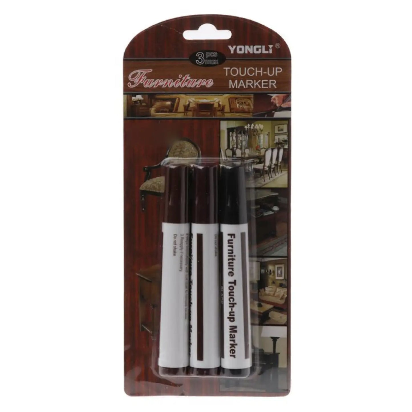 Furniture Pen for Repairing Scratches and Touch Ups on Wood Surfaces - Dark