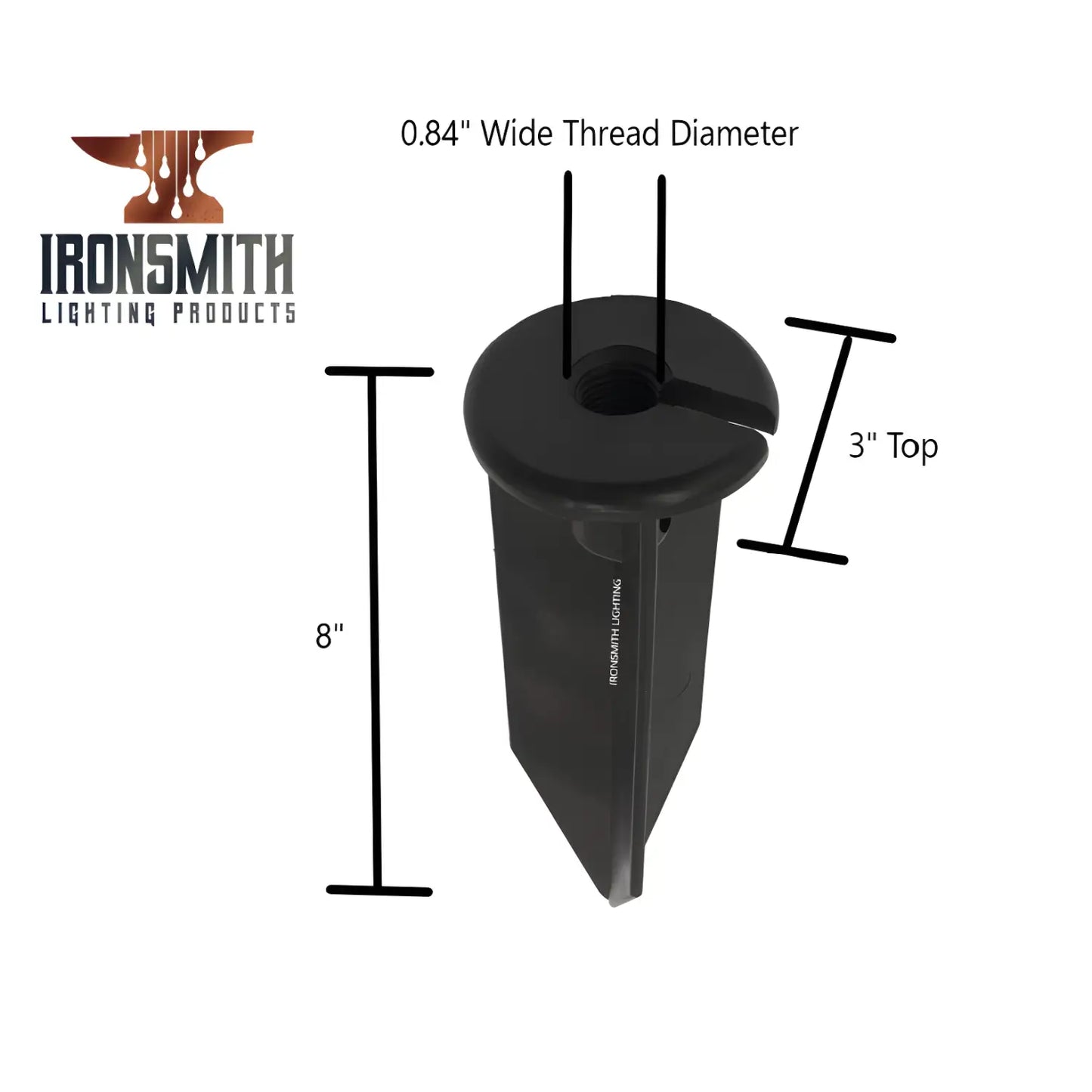 Ground Spikes - 8-Inch In-Ground Stake 1/2’’ NPT Thread - Spike Mount