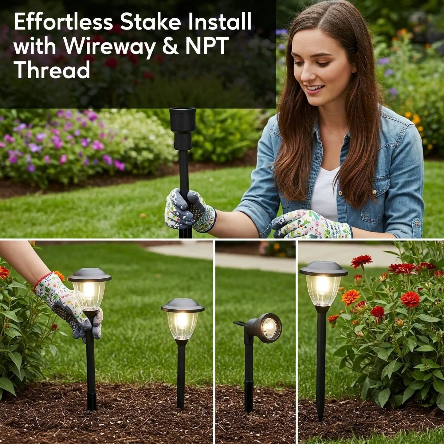 Ground Spikes - 8-Inch In-Ground Stake 1/2’’ NPT Thread - Spike Mount