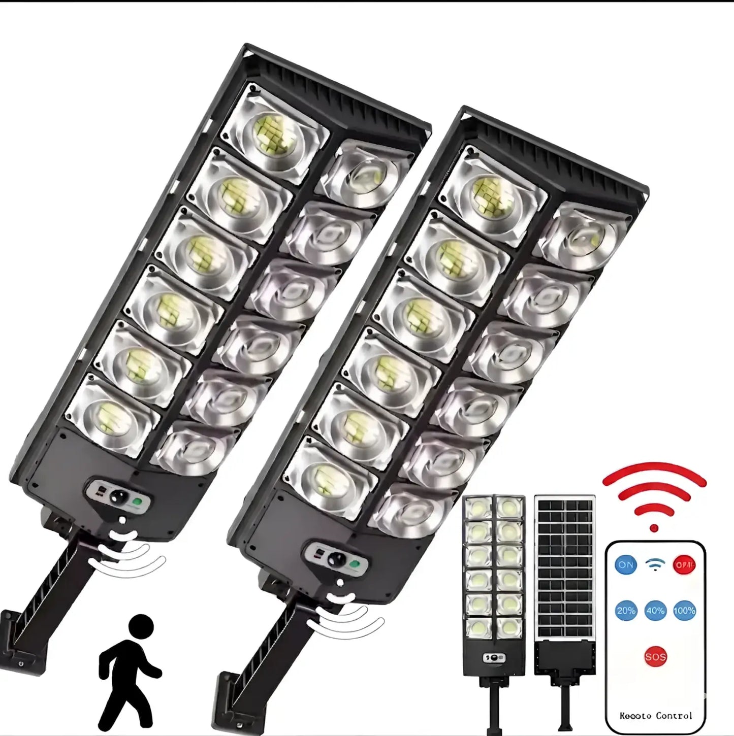 High-Brightness 504 LED Solar Outdoor Light Wall Mounted Street Lamp