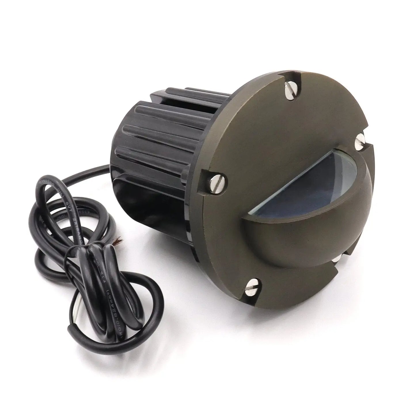 In-Ground Pathway Light with Brass-PVC Housing and Domed Half Lid for MR16 Bulbs - Well Light