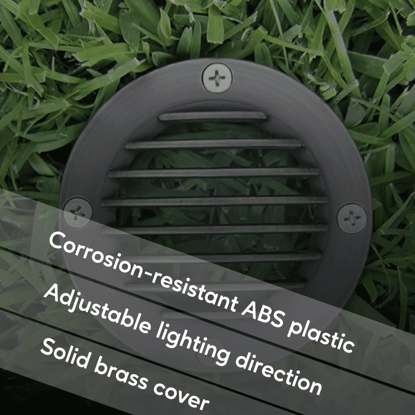 In-Ground Well Modern Light Fixtures with Solid Brass Cover (Louvered) - Louvered - Well Light