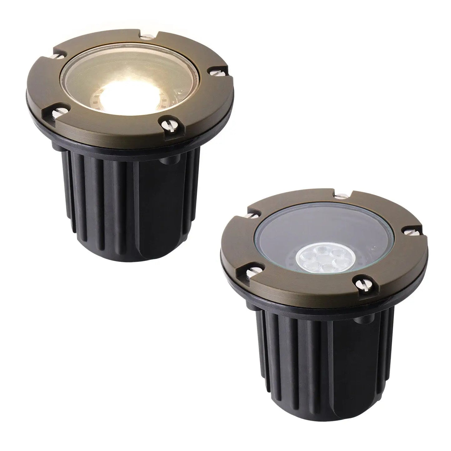 Inground Well Lights For Landscape with MR16 Socket and Brass PVC Housing - Well Light