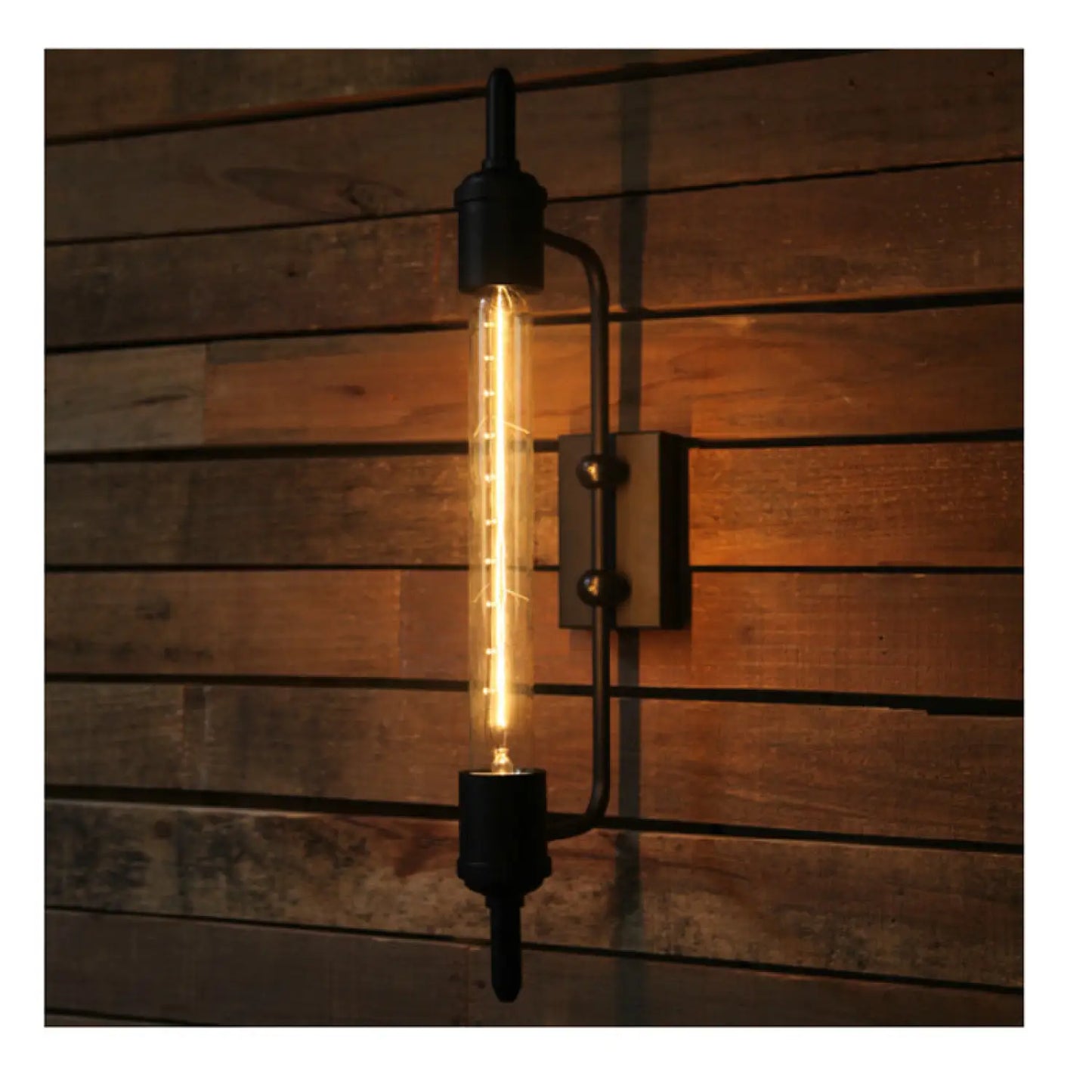 Innovative & American Style Pipe Lamp for Balcony Stairs and Bedside - Black - 12V Hanging Light
