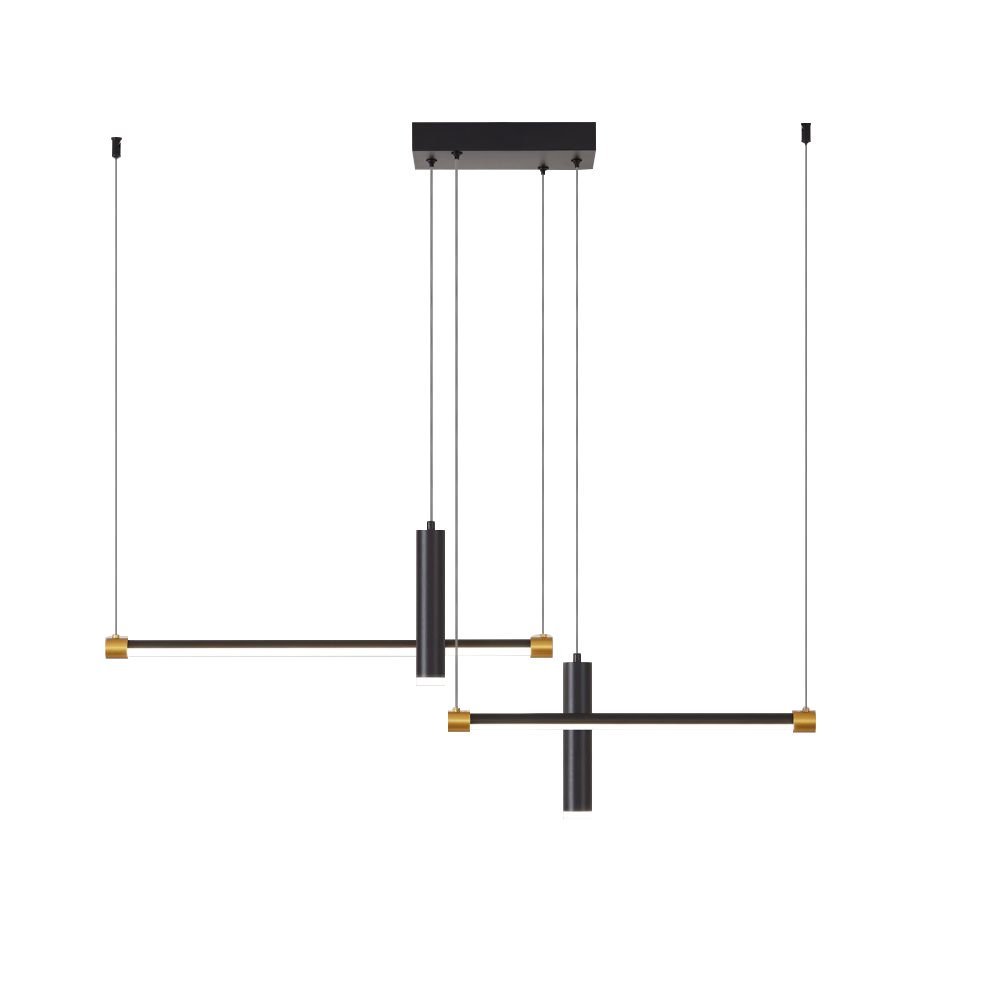 Javeriah 4 - Light Dimmable Kitchen Island Linear LED Pendant No Bulb - Black Gold - 12V Hanging Light
