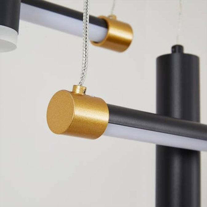 Javeriah 4 - Light Dimmable Kitchen Island Linear LED Pendant No Bulb - Black Gold - 12V Hanging Light