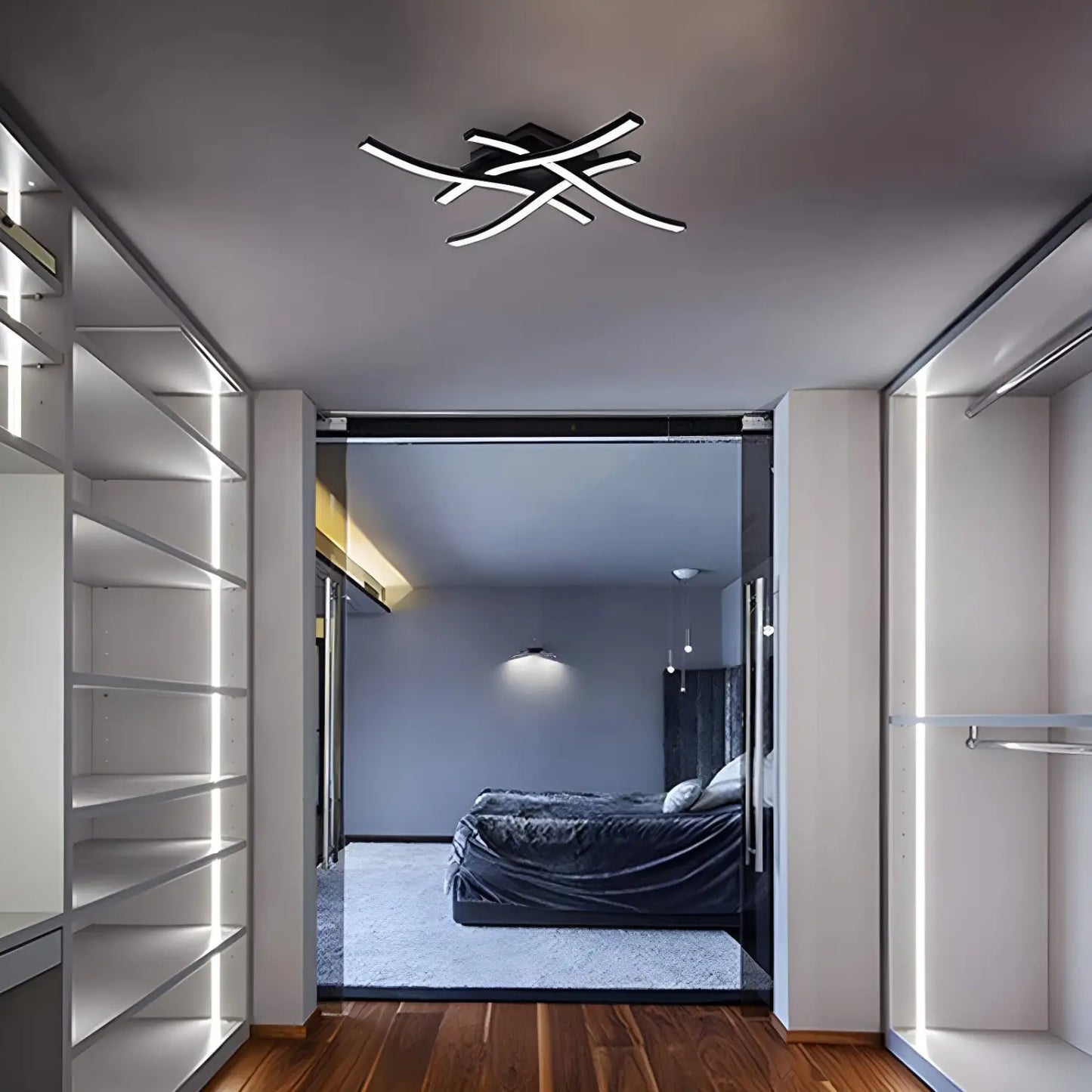 LED Ceiling Light Modern Wave Lamp for Living Room Bedroom & Study - Ceiling Light