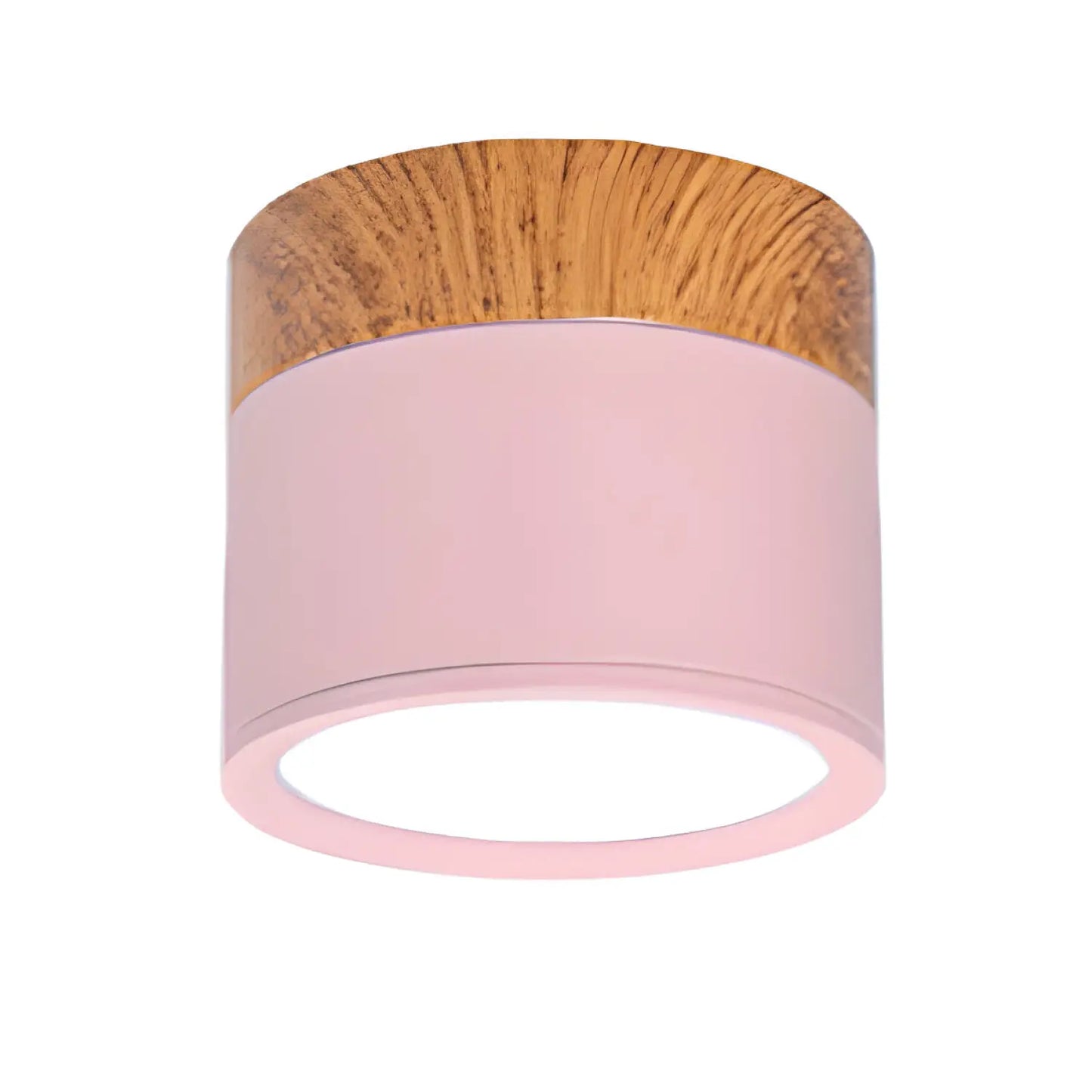LED Downlight Dimmable – Nordic Wood Modern Ceiling Light Spotlight - Pink / 3000K / 12W - Ceiling Light