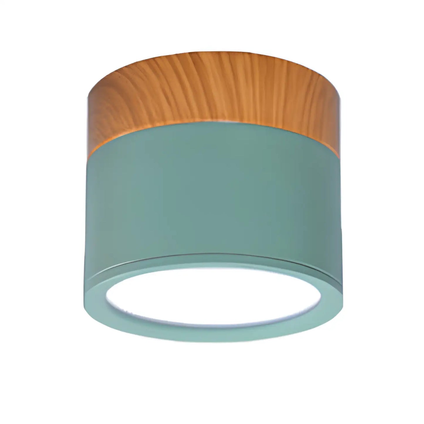 LED Downlight Dimmable – Nordic Wood Modern Ceiling Light Spotlight - Green / 3000K / 12W - Ceiling Light