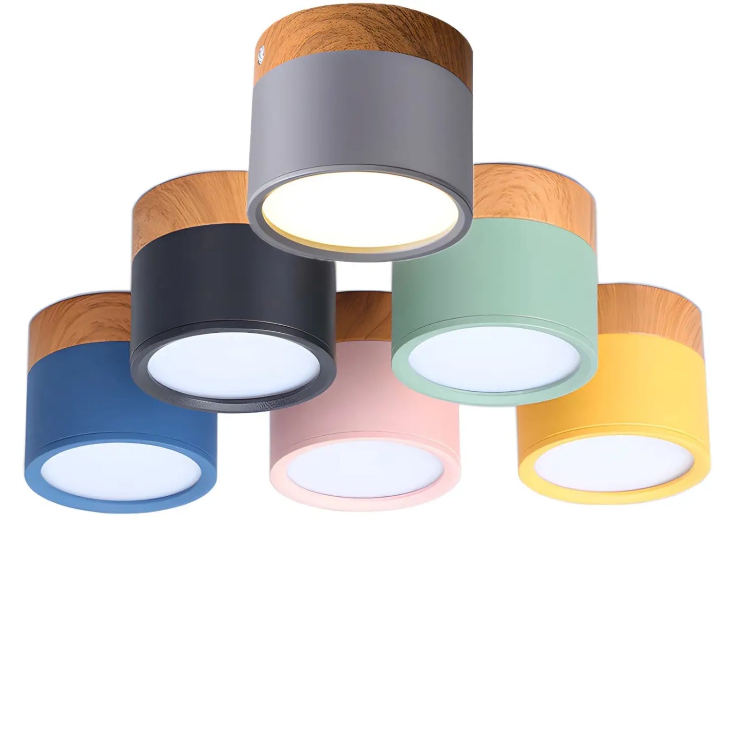 LED Downlight Dimmable – Nordic Wood Modern Ceiling Light Spotlight - Ceiling Light