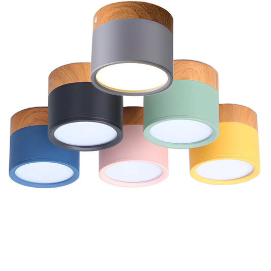 LED Downlight Dimmable – Nordic Wood Modern Ceiling Light Spotlight - Ceiling Light