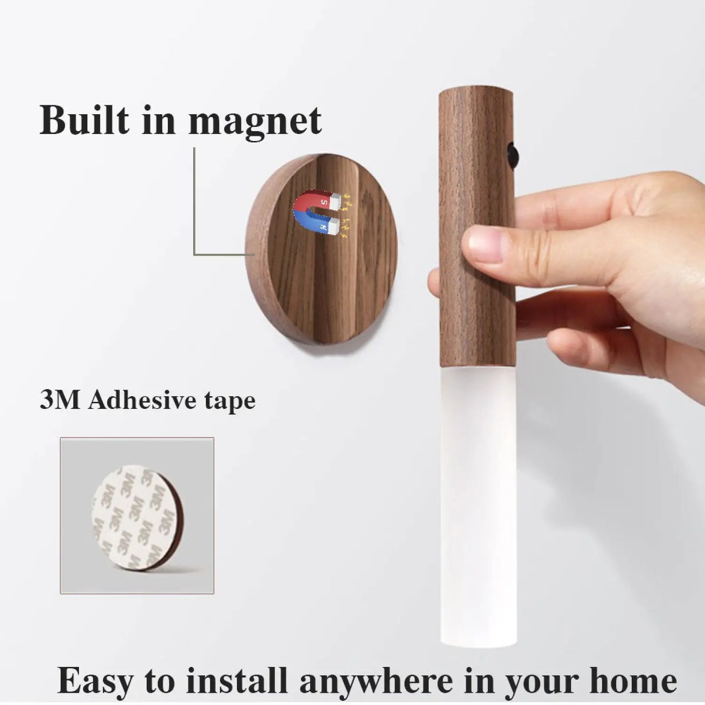 LED Magnetic Light - USB Rechargeable Motion Sensor - 12V Hanging Light