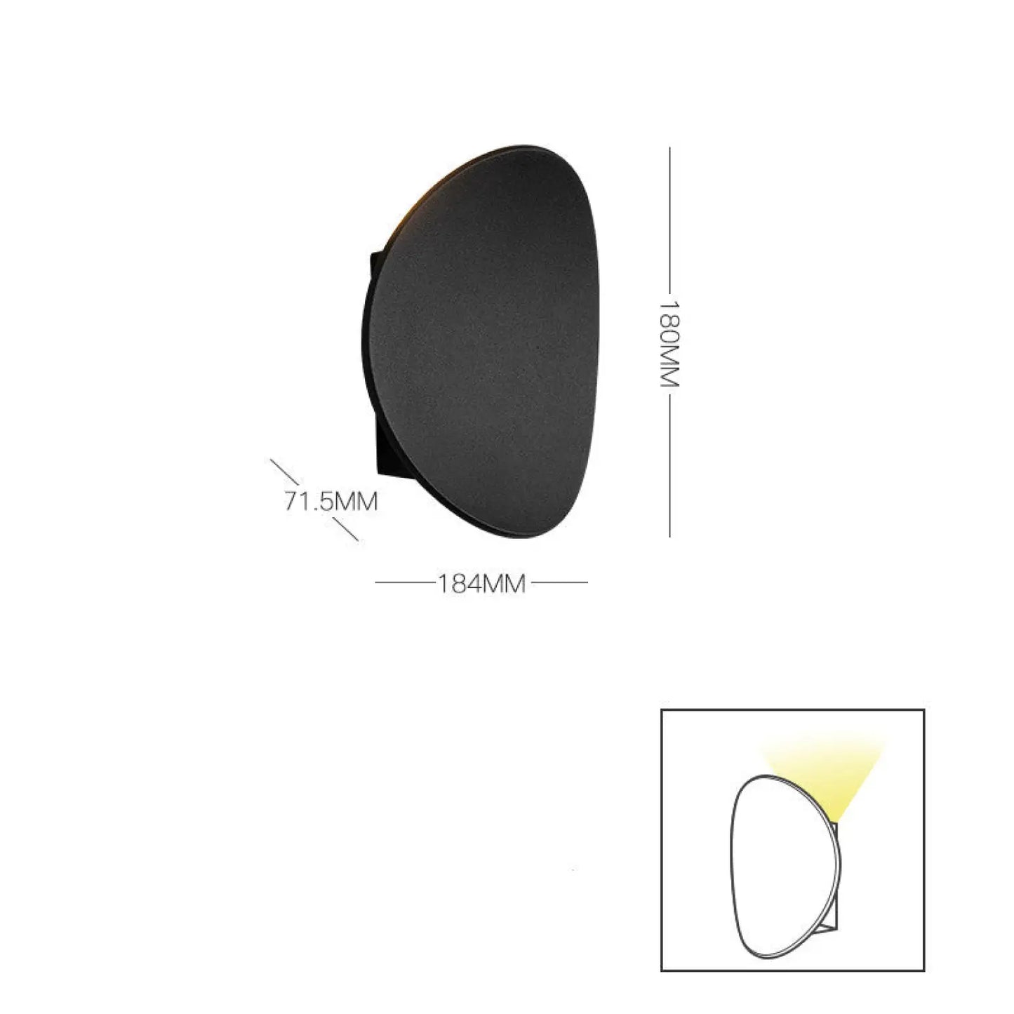 LED Modern Wall Lamp for Bedroom Balcony & Background Decor - 12V Hanging Light