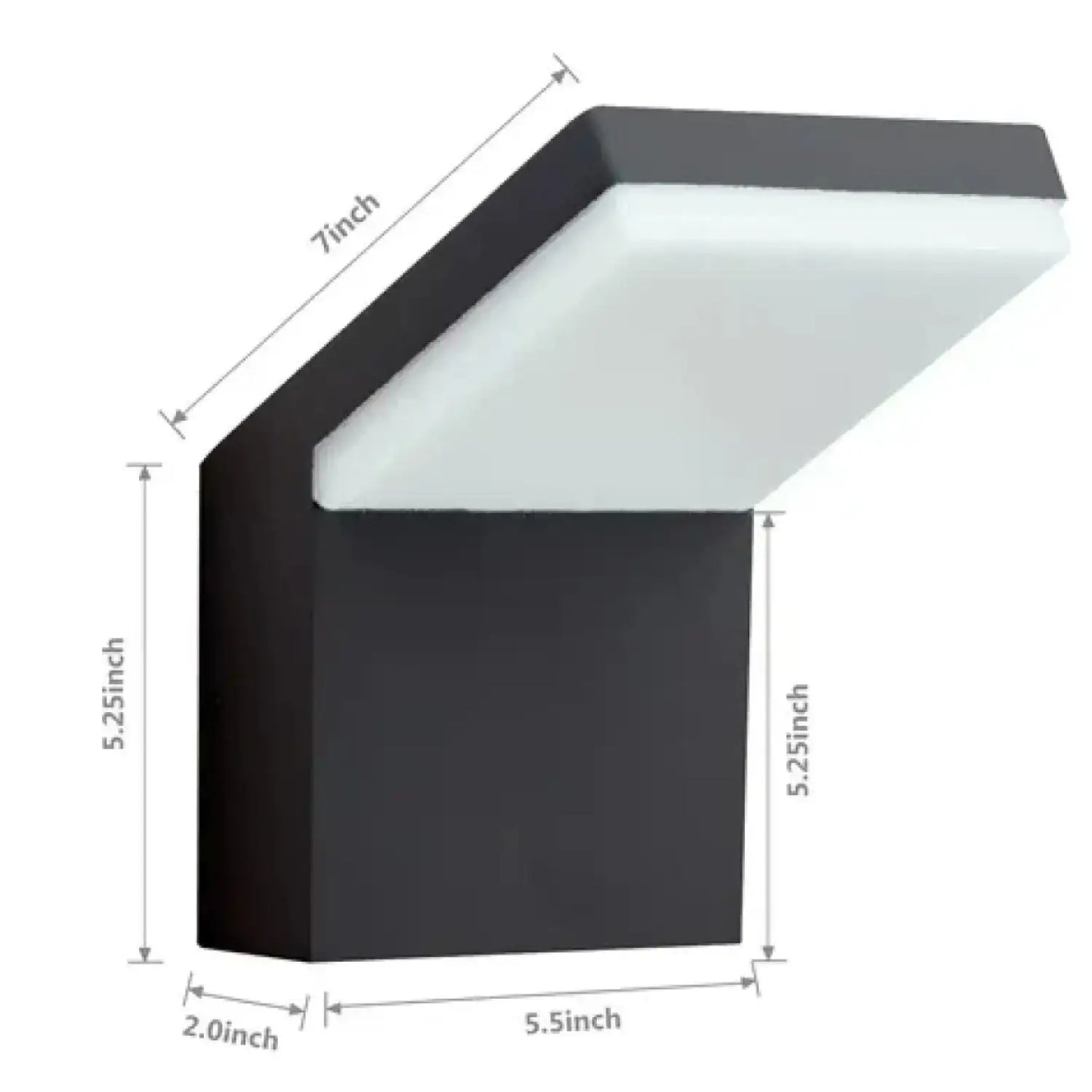 LED Modern Wall Sconce Lighting with IP65 Waterproof for Outdoor Porch - Grey - Wall Lights