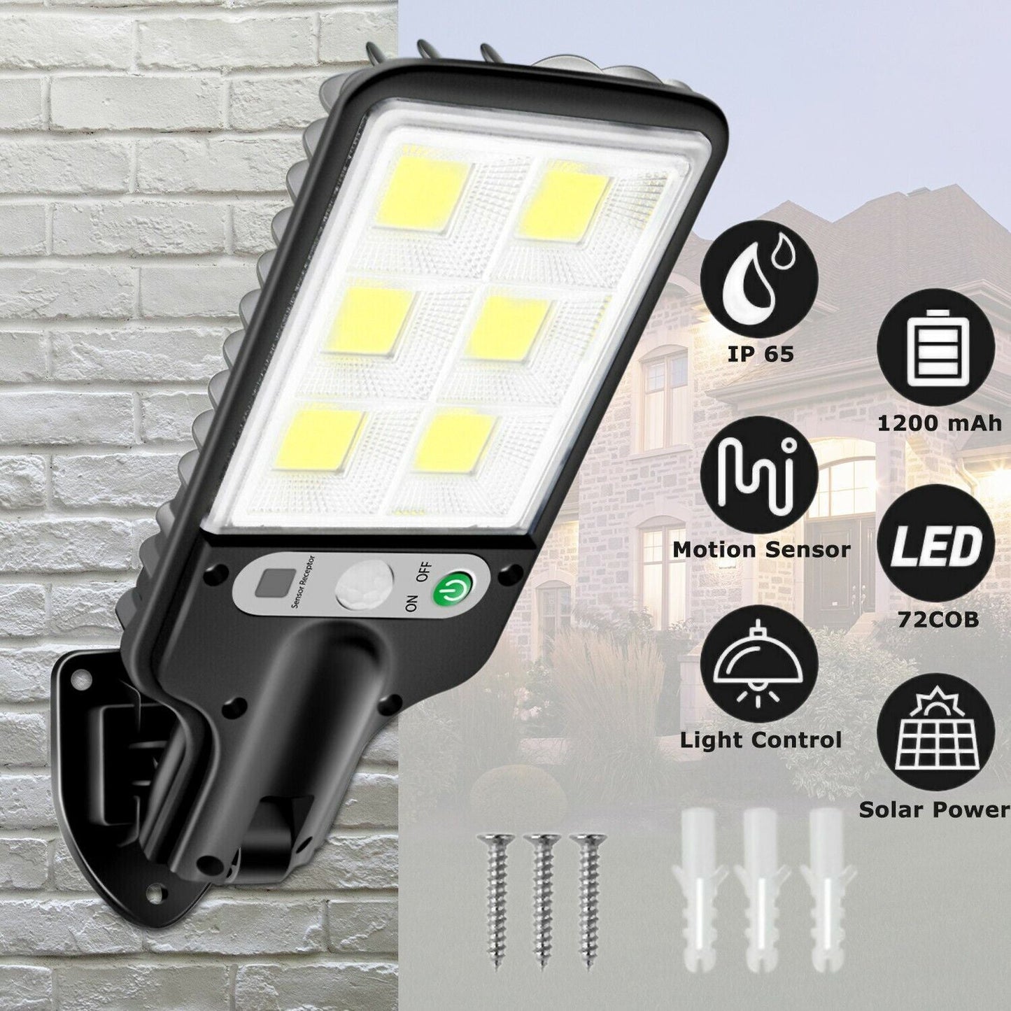 LED Solar Motion Sensor Light Bright Garden Outdoor Street Wall Lamp Solar Wall Lamp Lights Outdoor Road Lamp