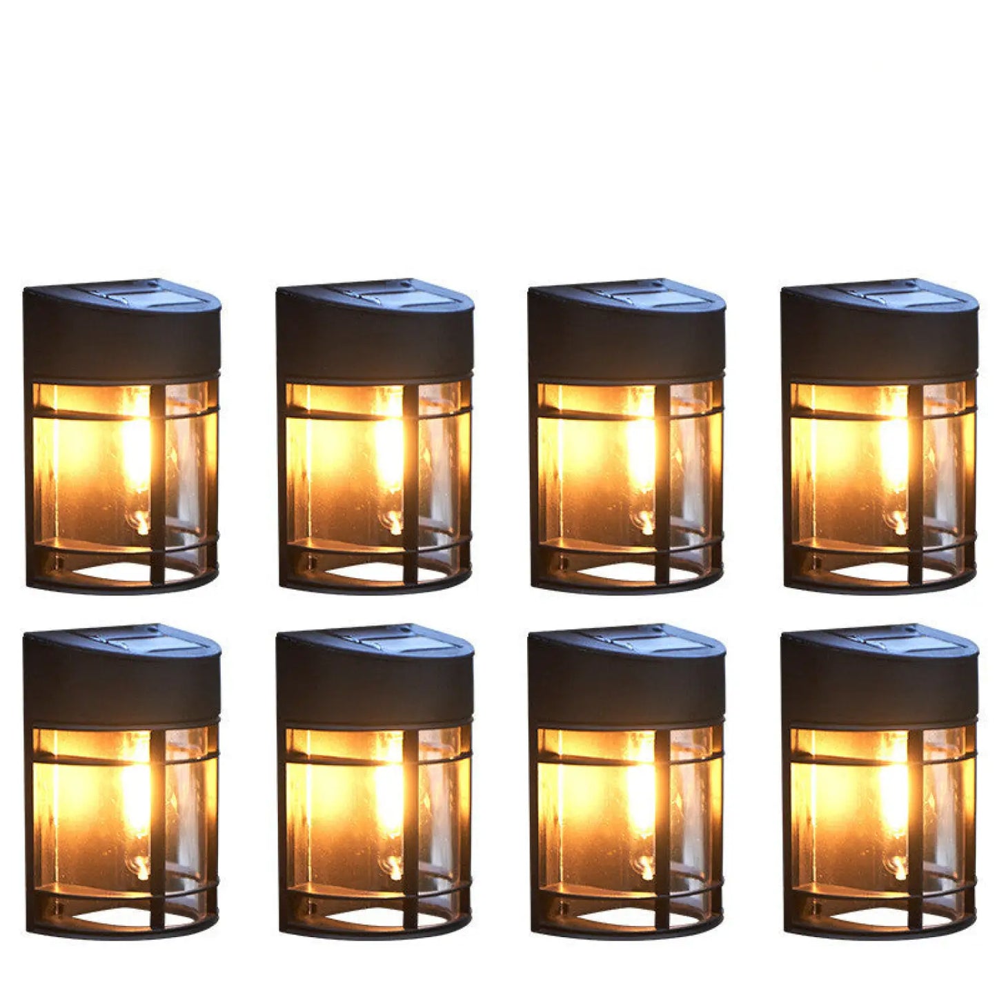 LED Solar Outdoor Wall Light for Patio Balcony & Garden - Warm light / 8PCS - Solar Light