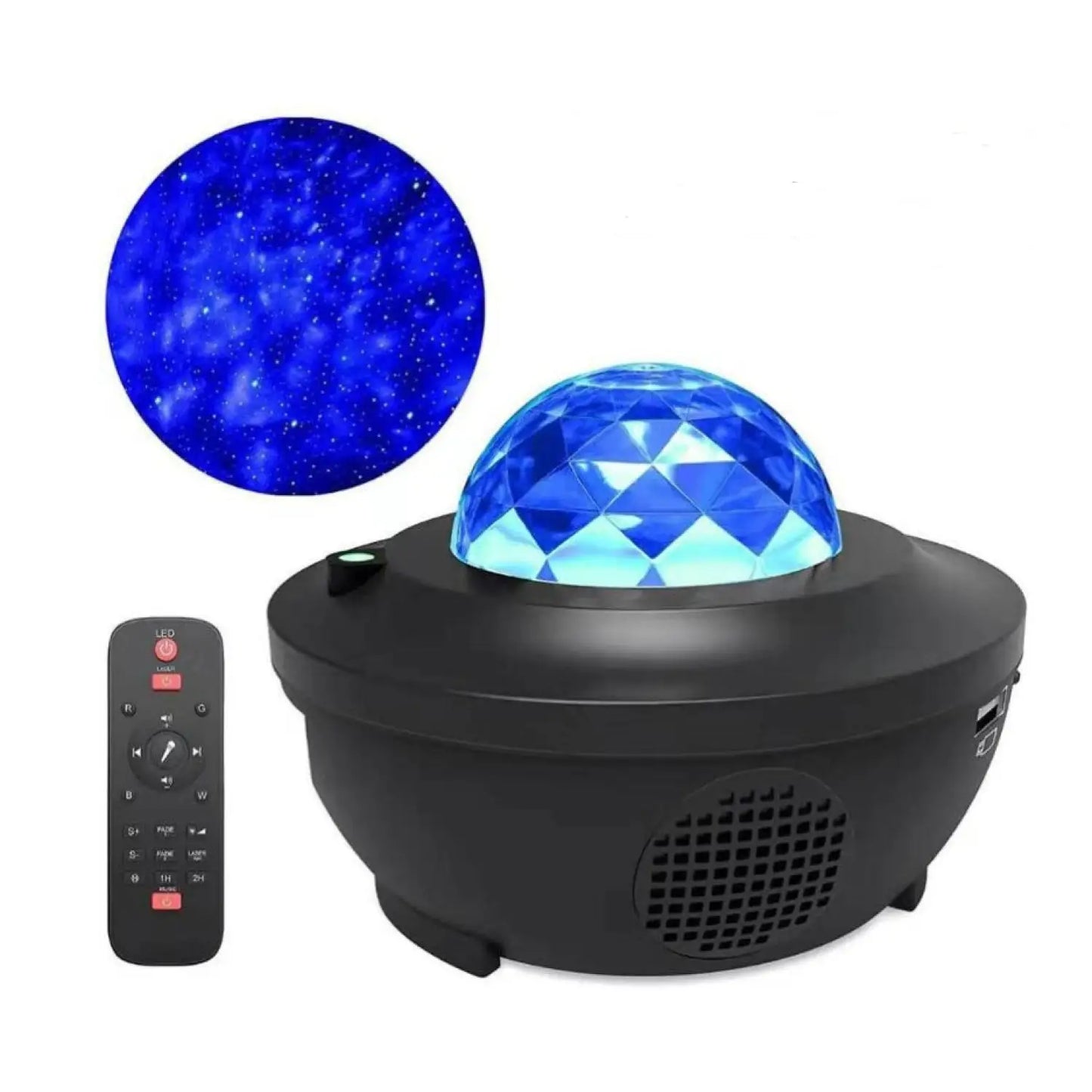 LED Star Projector Night Light with USB Control and Music Player - Table Lamps