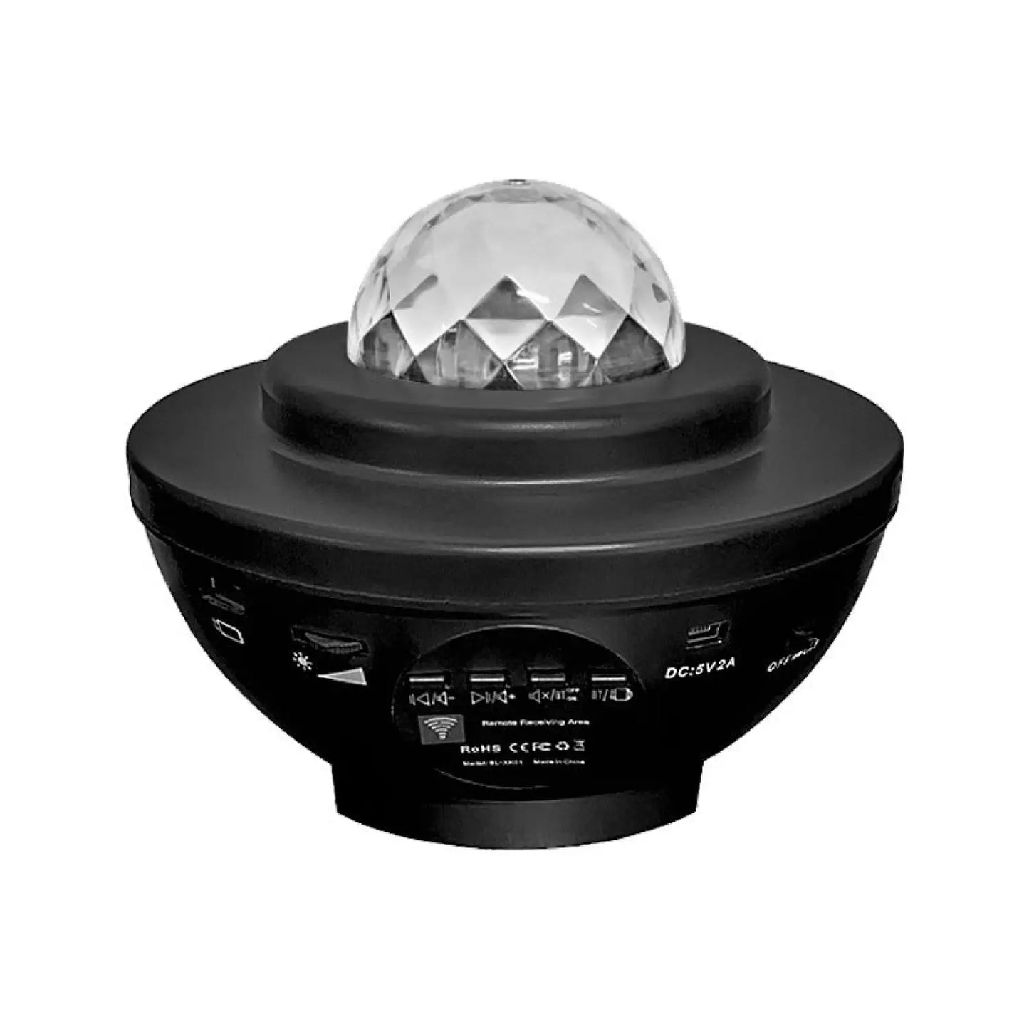 LED Star Projector Night Light with USB Control and Music Player - Black APP - Table Lamps