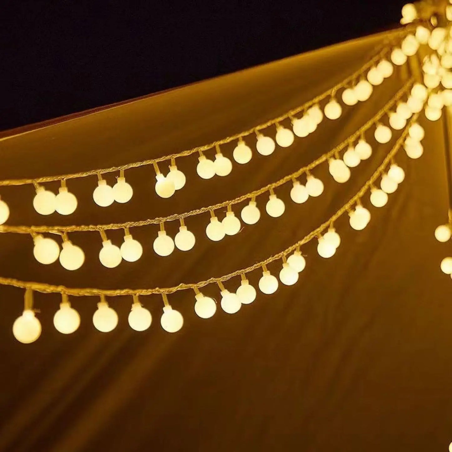 LED String Lights for Outdoor Camping Ambience and Cozy Atmosphere - 12V Hanging Light