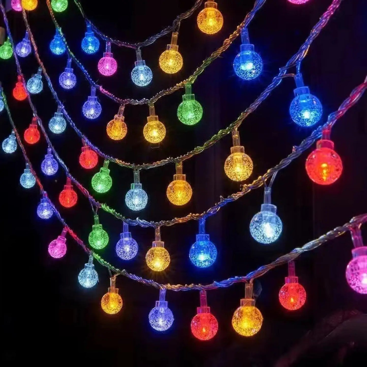 LED String Lights for Outdoor Camping Ambience and Cozy Atmosphere - Bubble Light Color / 1.5m USB - 12V Hanging Light