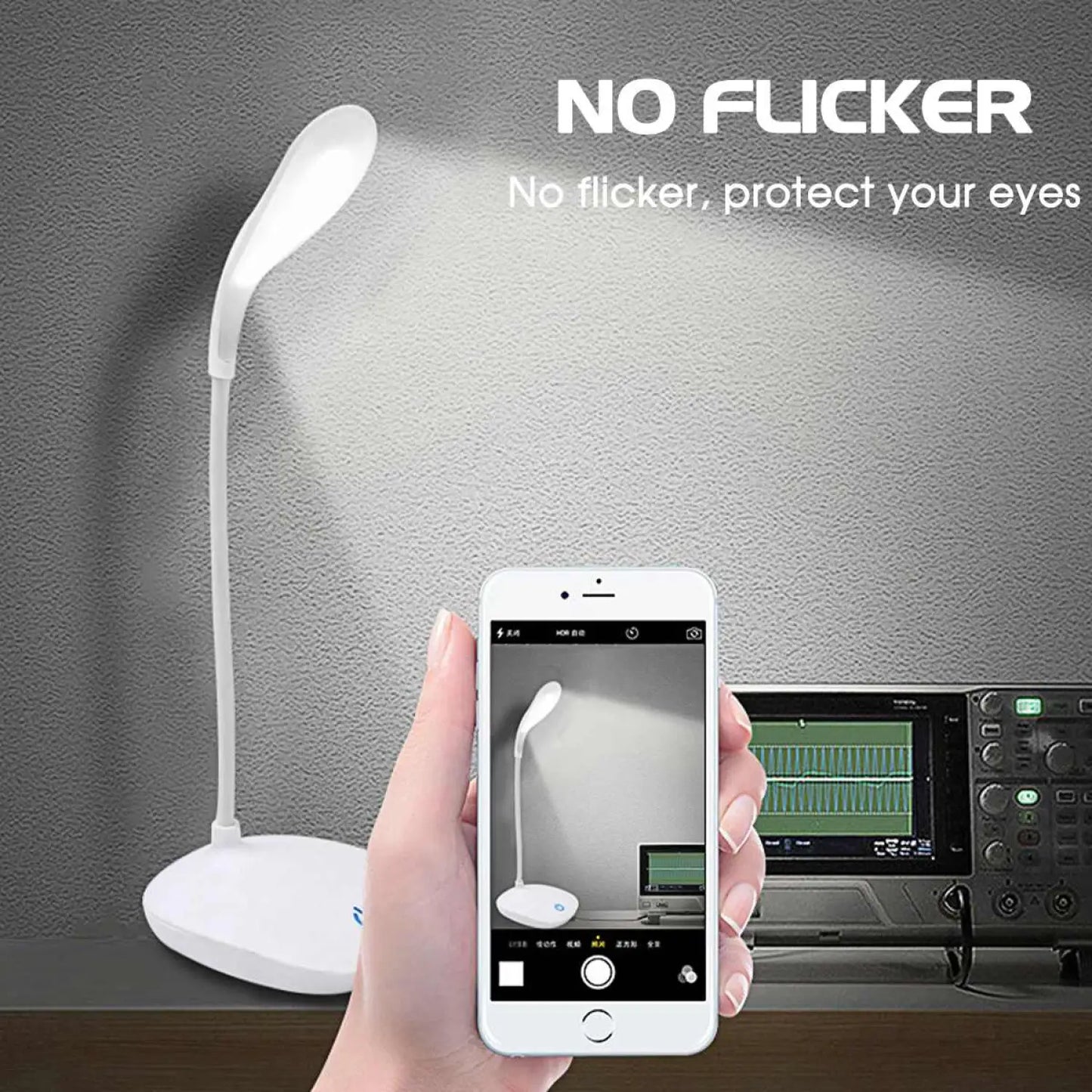 LED Table Lamp for Office Desk or Nightstand with Touch Control Light - 12V Hanging Light