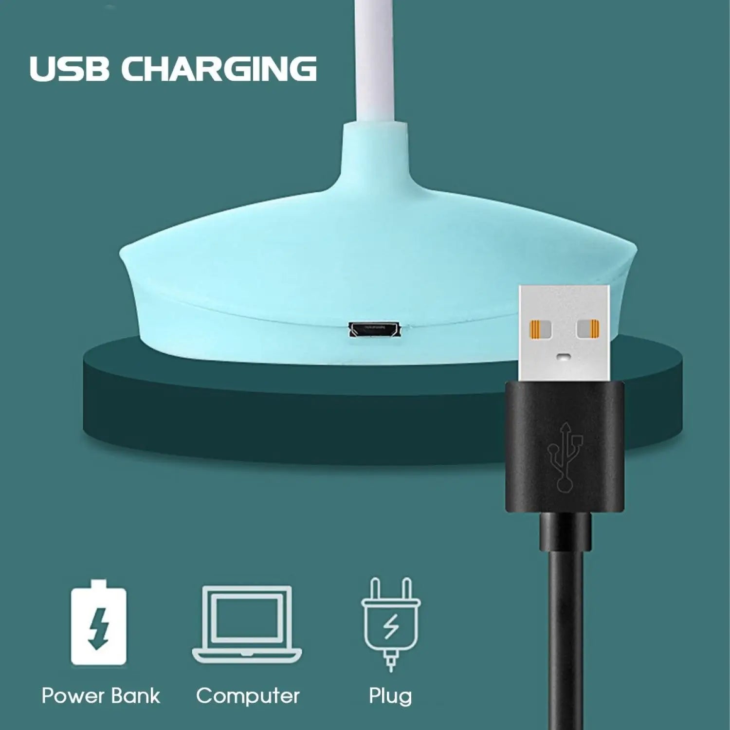 LED Table Lamp for Office Desk or Nightstand with Touch Control Light - 12V Hanging Light