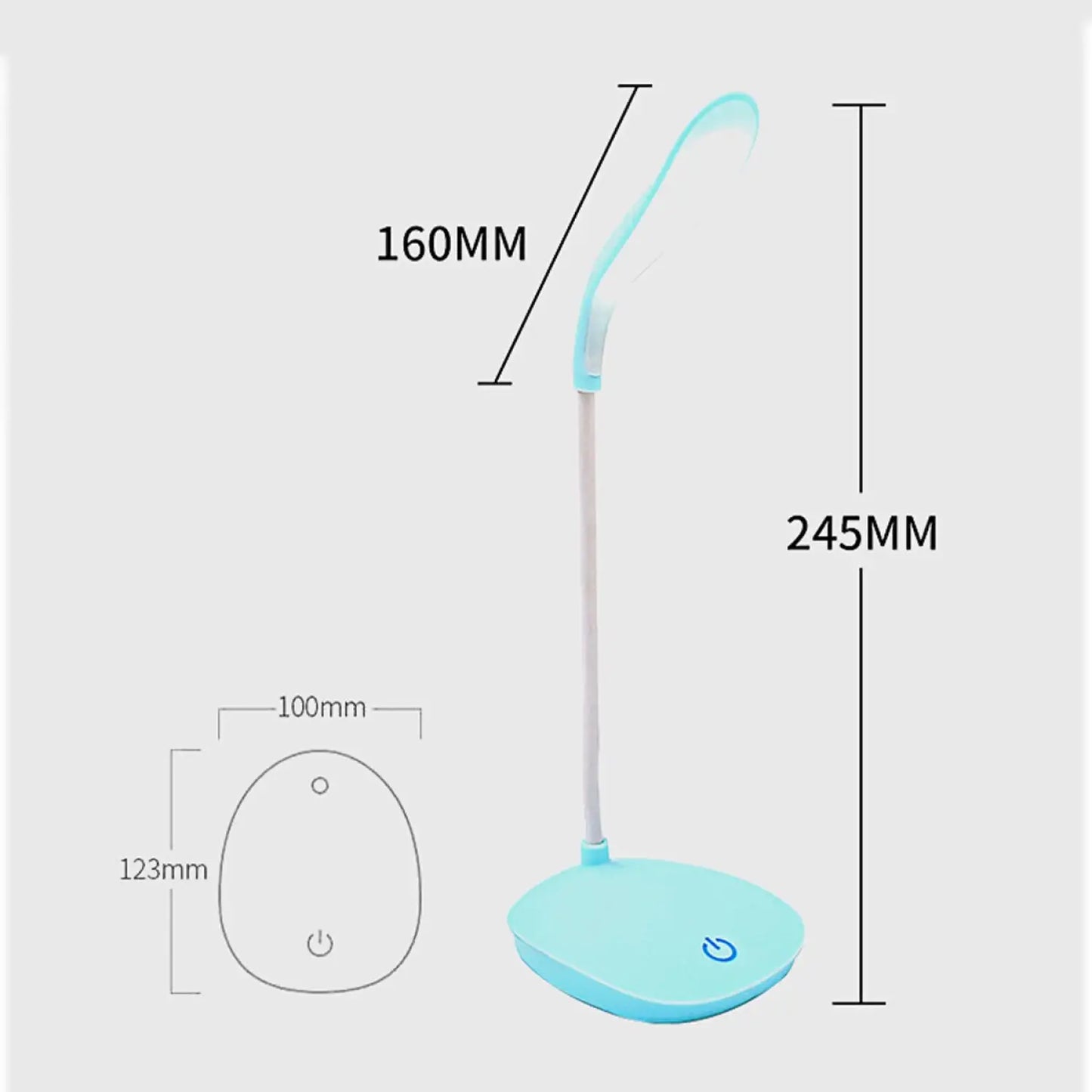LED Table Lamp for Office Desk or Nightstand with Touch Control Light - 12V Hanging Light