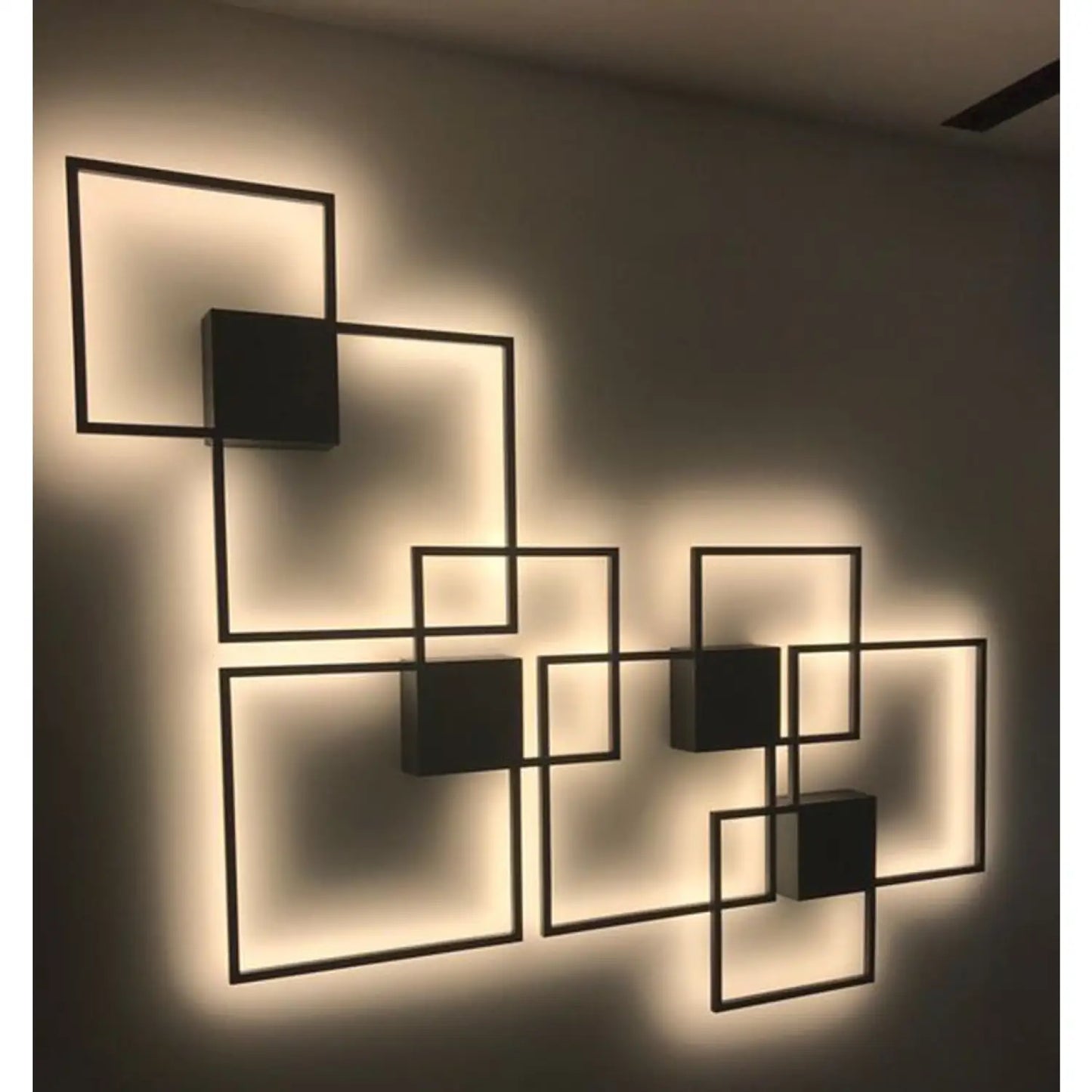 LED Wall Light for Bedroom with Unique Geometric Wall Art - 12V Hanging Light