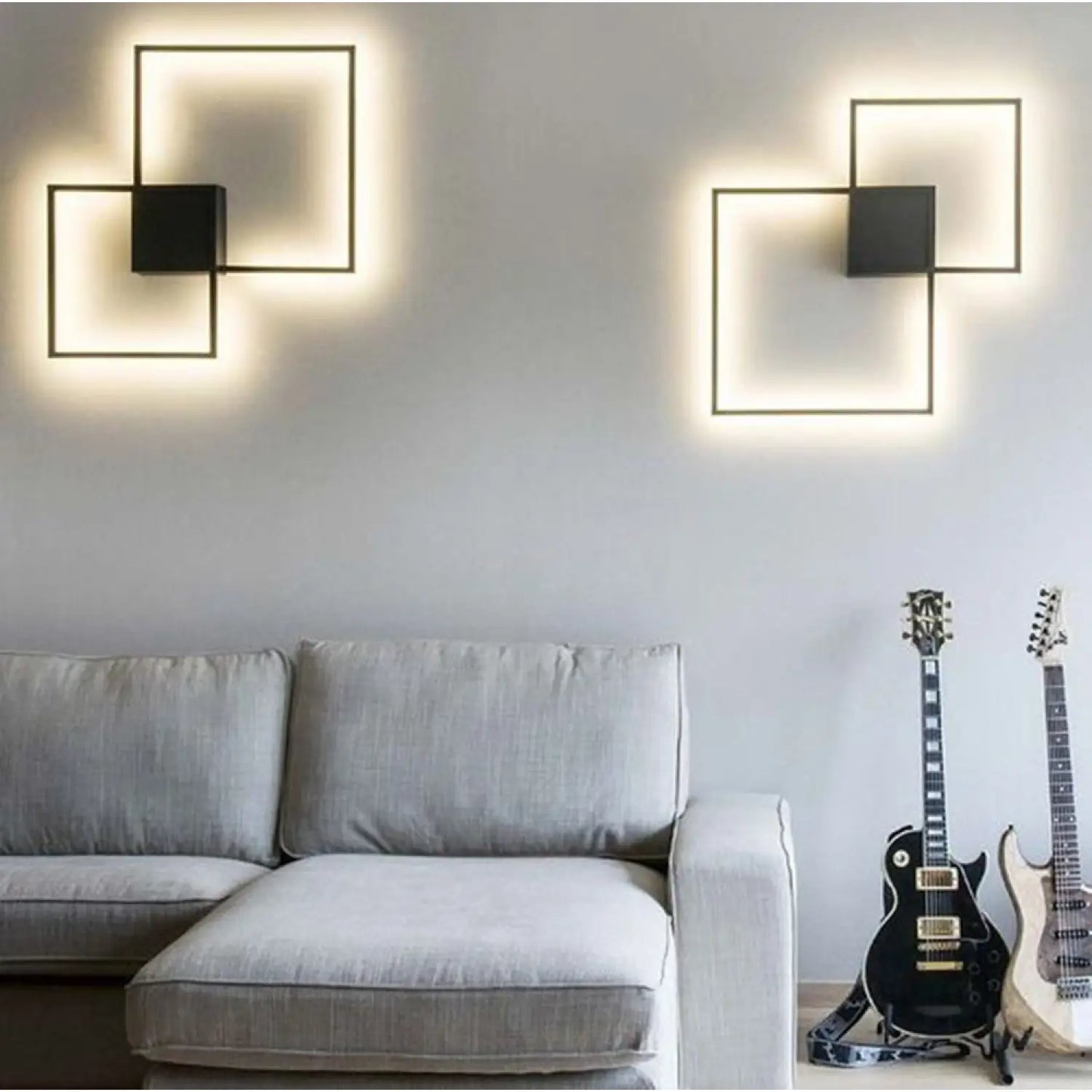 LED Wall Light for Bedroom with Unique Geometric Wall Art - 12V Hanging Light