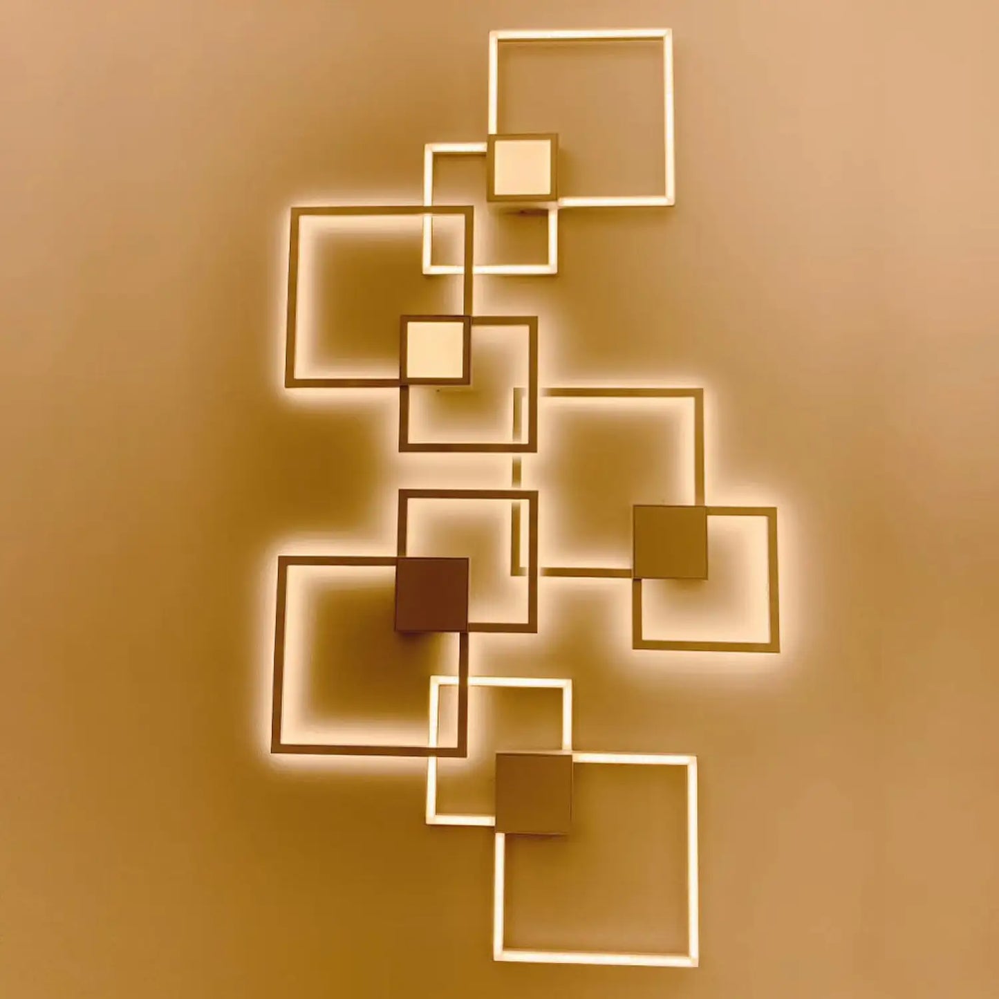 LED Wall Light for Bedroom with Unique Geometric Wall Art - 12V Hanging Light