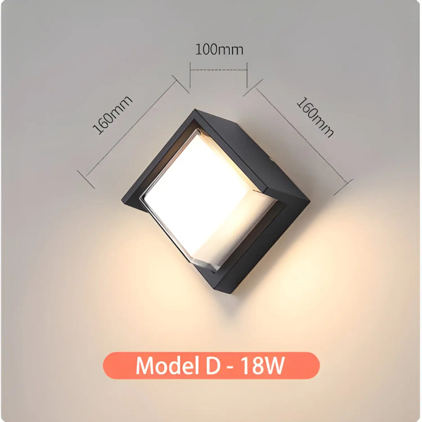 LED Wall Light Lamp with PIR Motion Sensor and Waterproof - Light Fixture