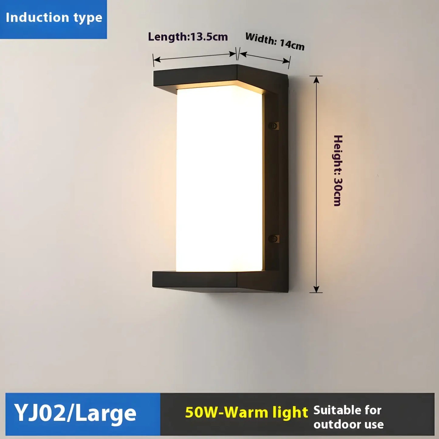 LED Wall Light Lamp with PIR Motion Sensor and Waterproof - Light Fixture