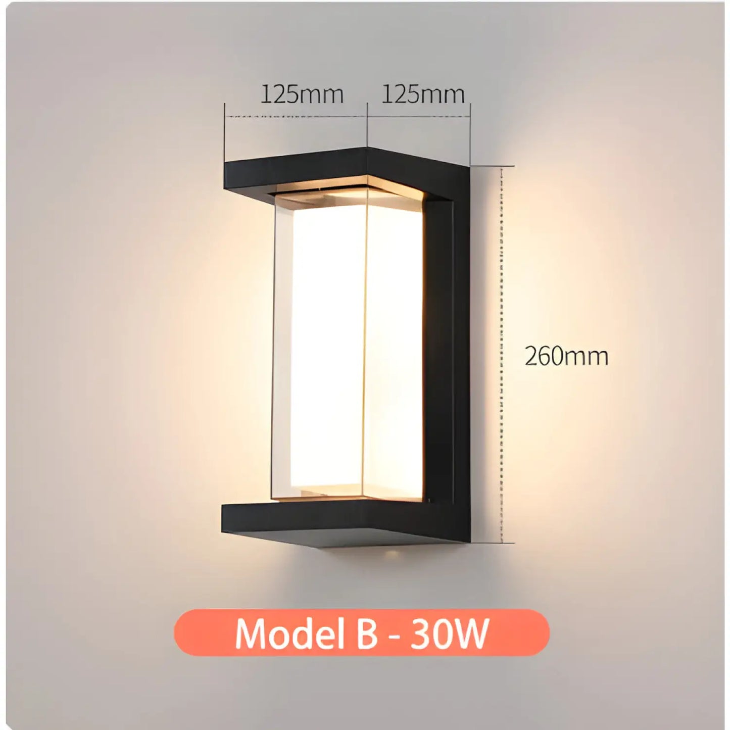 LED Wall Light Lamp with PIR Motion Sensor and Waterproof - Light Fixture