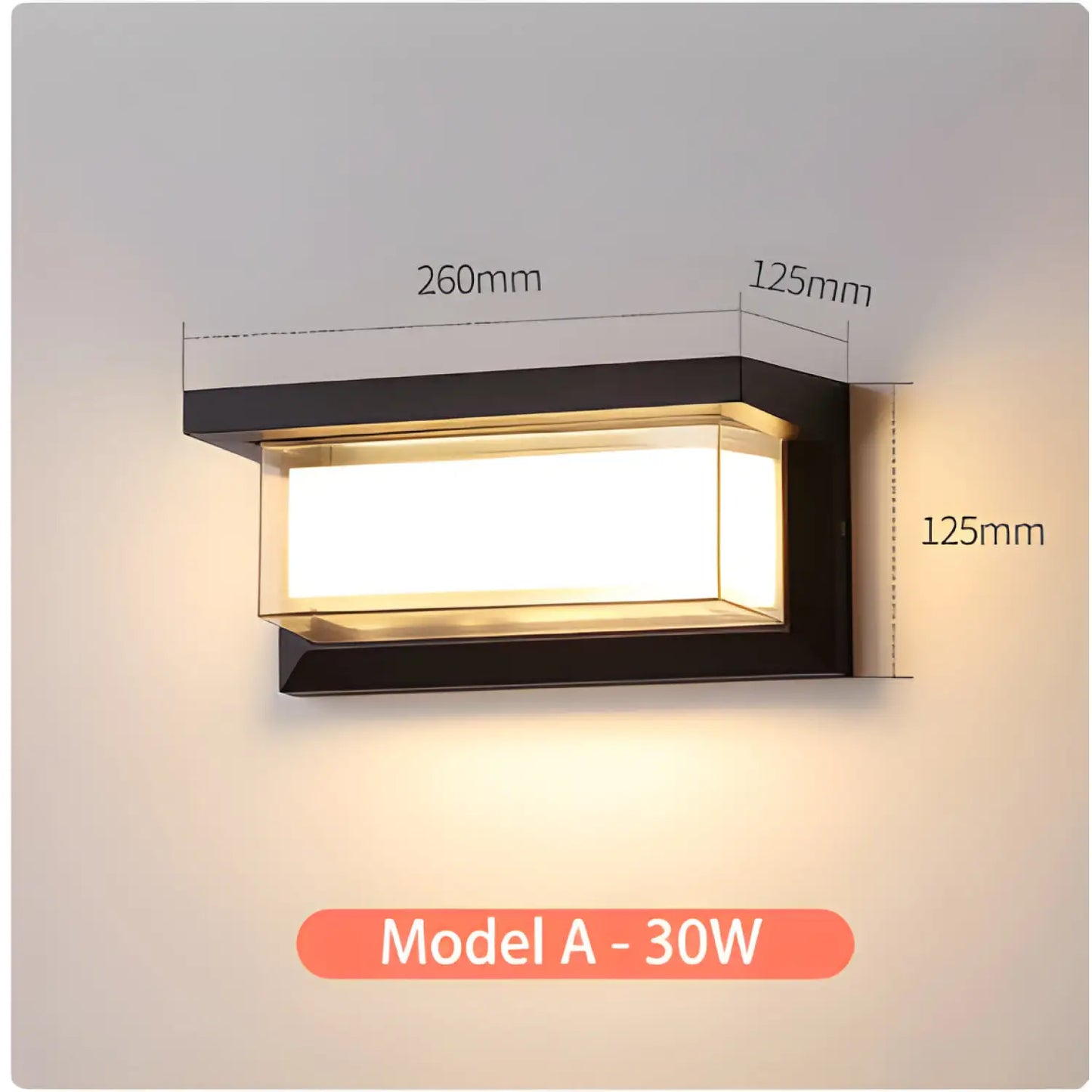 LED Wall Light Lamp with PIR Motion Sensor and Waterproof - Light Fixture