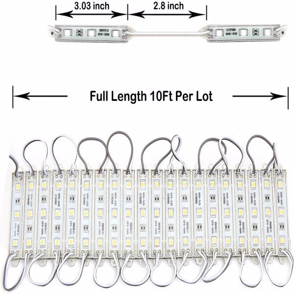 LED Waterproof Module Light One Board With 60 Lights And 10ft White Light Not Shipped On Weekends - 10ft - 12V Hanging