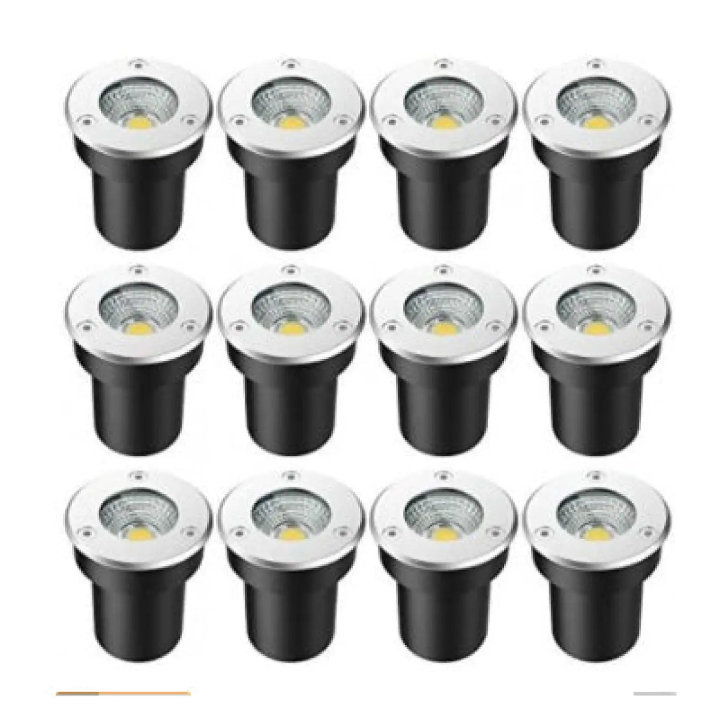Low Voltage Outdoor Ground Light for Garden Pathway & Park - 3W warm white / 12PCS - Path Light Fixture