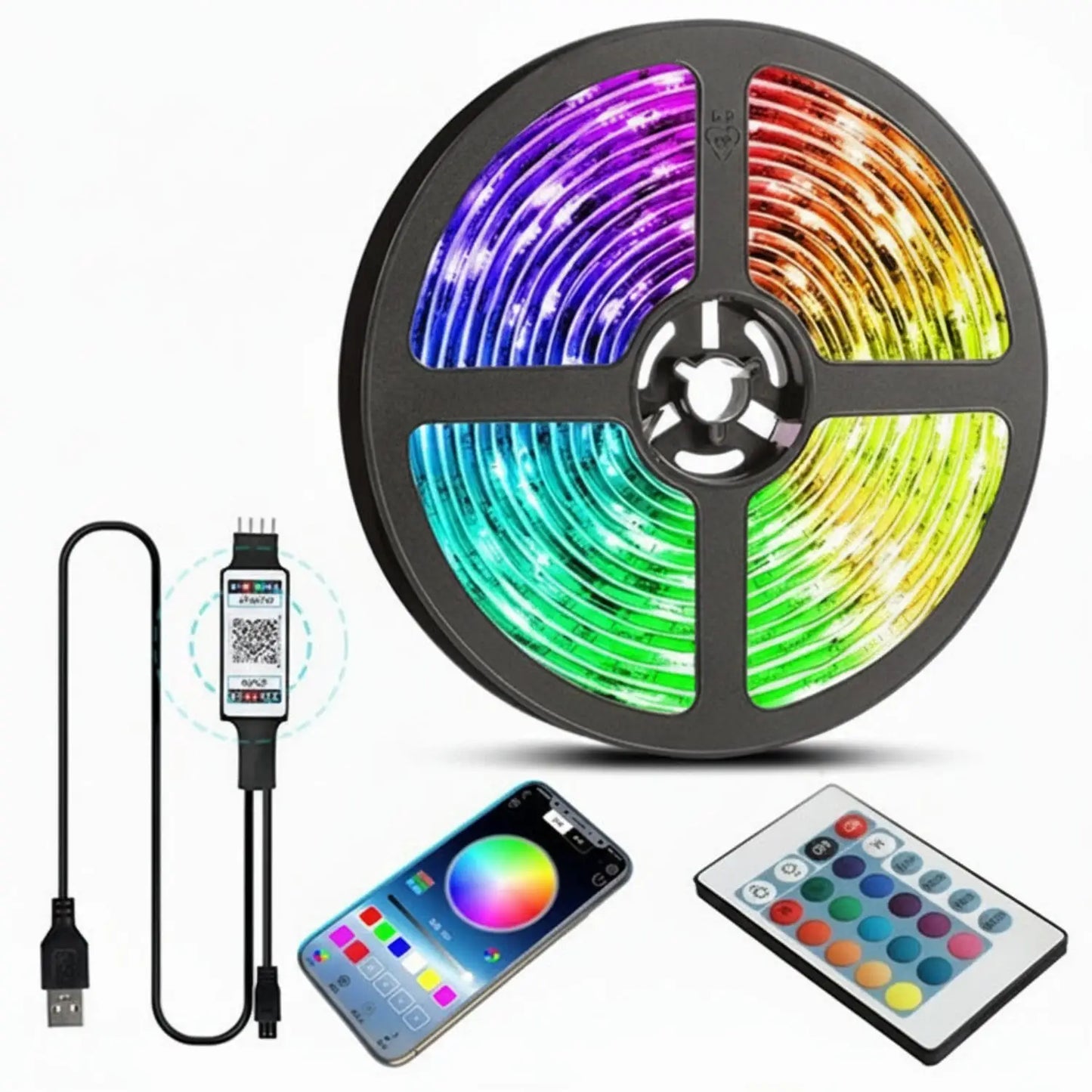 Magic 5V USB LED Light Strip for TV Backlighting - 5VUSB Bluetooth infrared24 / 10m 180light / USB - Strip Light