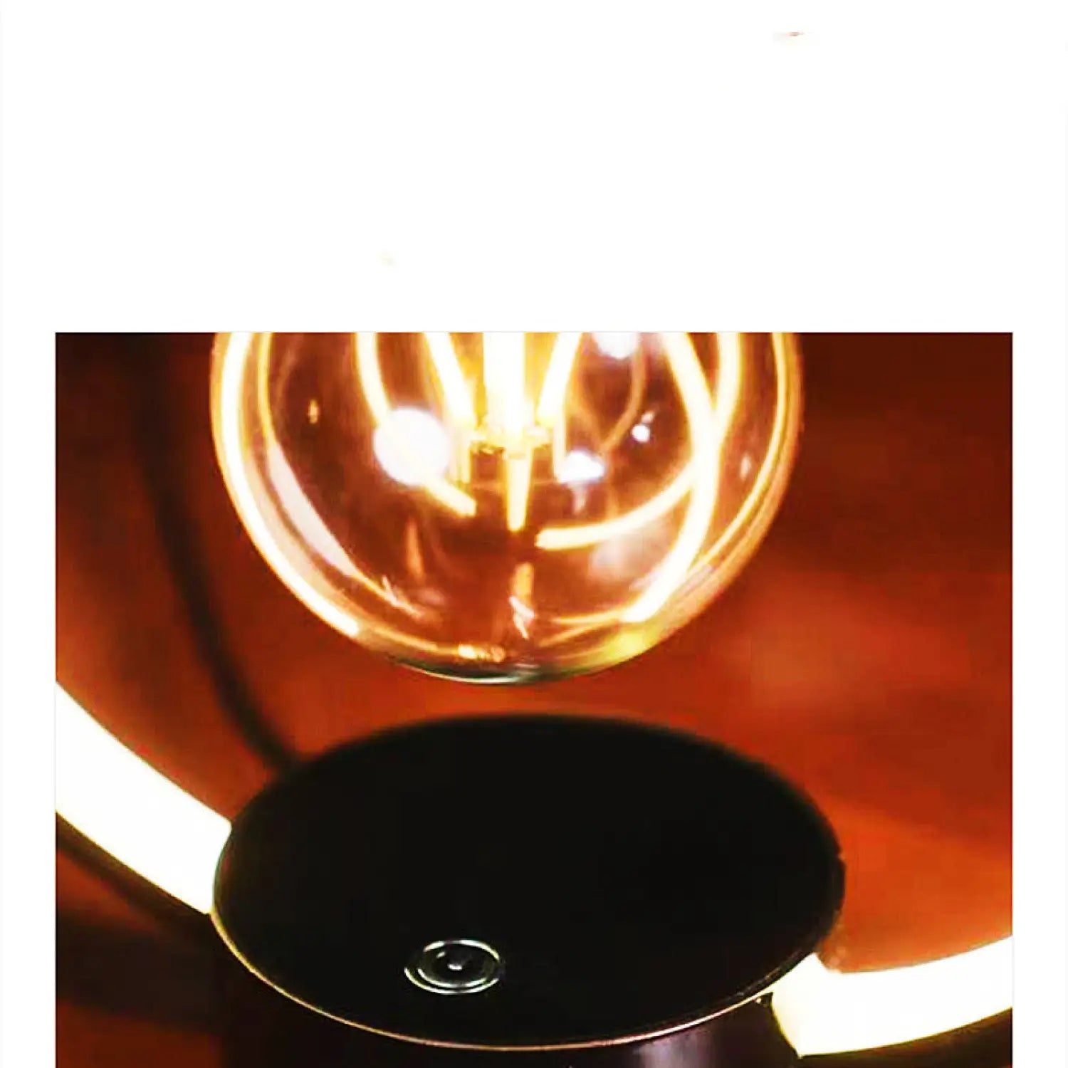 Magnetic Levitation Bedside Lamp – Retro Floating LED Night Light - Black lamp head / 3W / US - Table Lamp