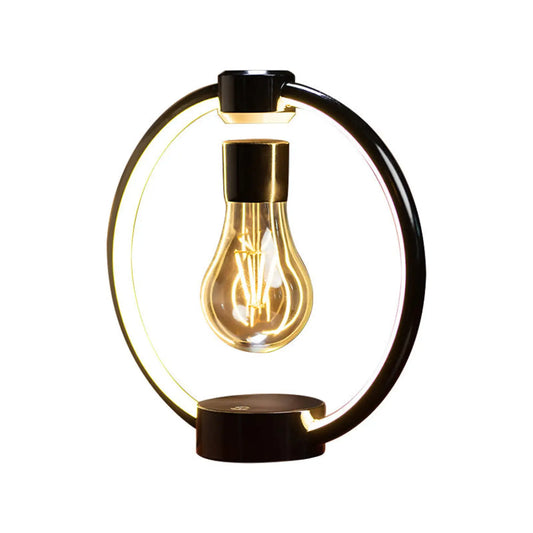 Magnetic Levitation Bedside Lamp – Retro Floating LED Night Light - Black lamp head / 3W / US - Table Lamp