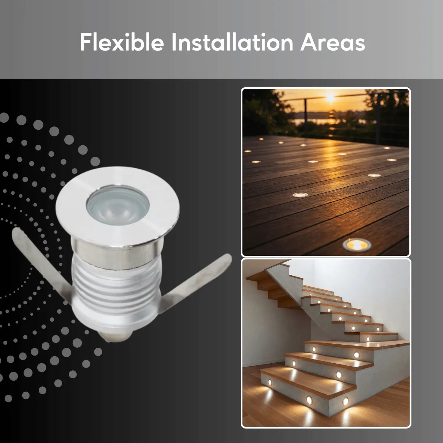 Mini Milk Cap In-Ground Well LED Light Fixture 3W 2700K 12-24V DC Input - Milk Cap / 3 Watt LED / 12-24 Volts DC - Well