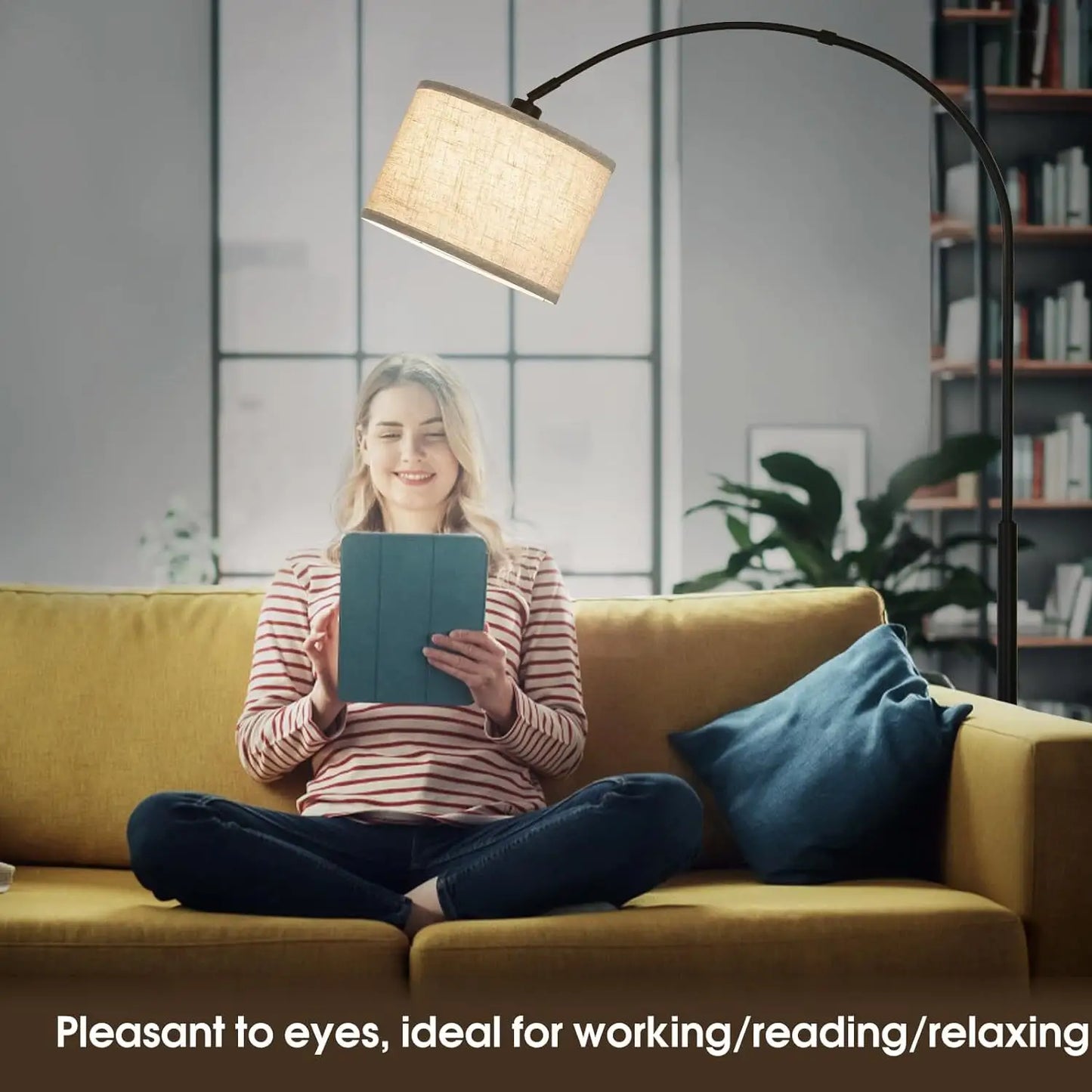 Minimalist Black Finished & LED Floor Lamp for Living Rooms and Offices - Floor Lamp