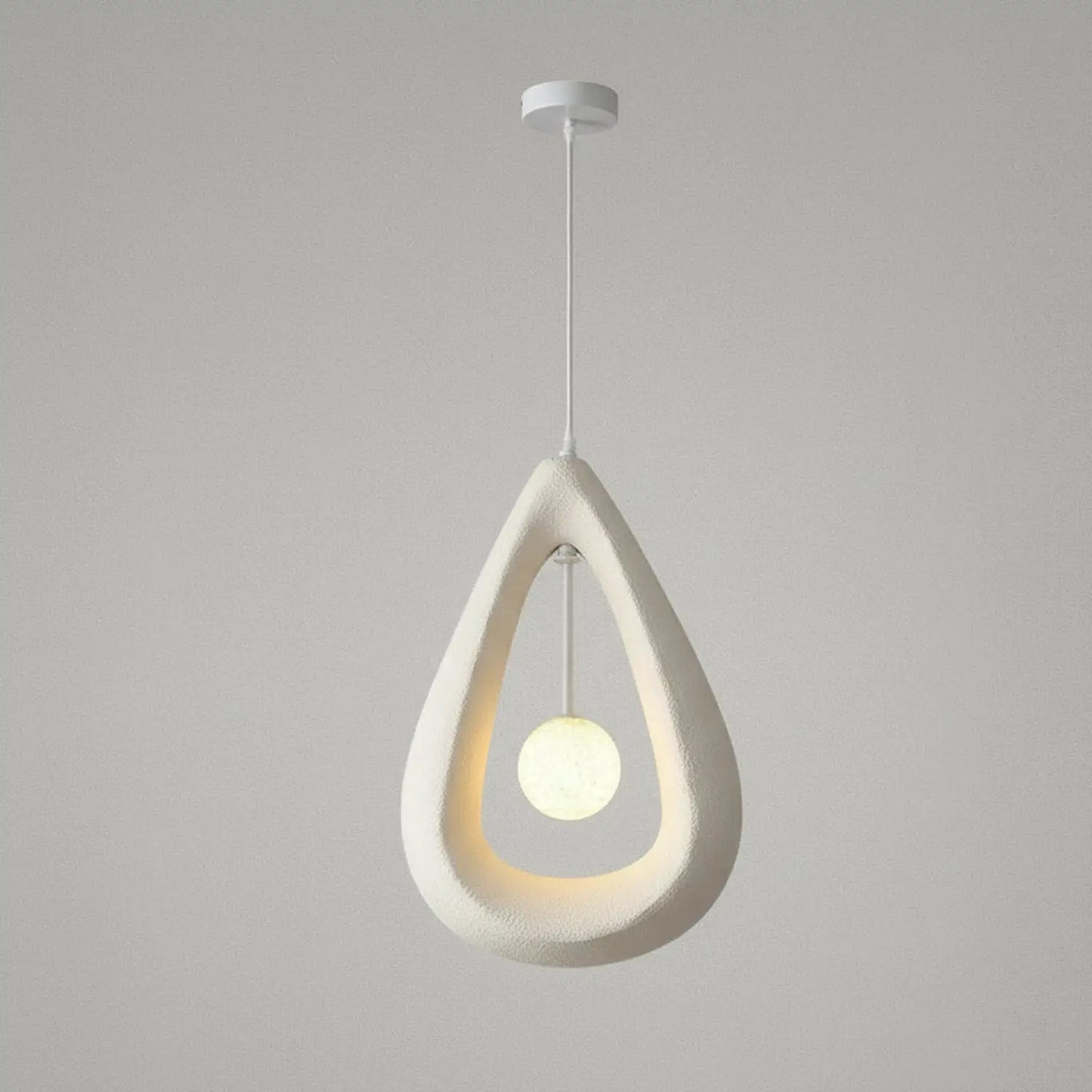 Modern Art Deco Chandelier with Geometric Design and LED Support - K Style White - Indoor Hanging Light