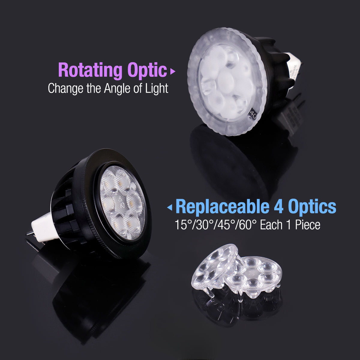 Modern Light Fixture for MR16 Bulb with 4W 12V Feature for Indoor & Outdoor Purpose - MR16 4W 2200K 100D 12V