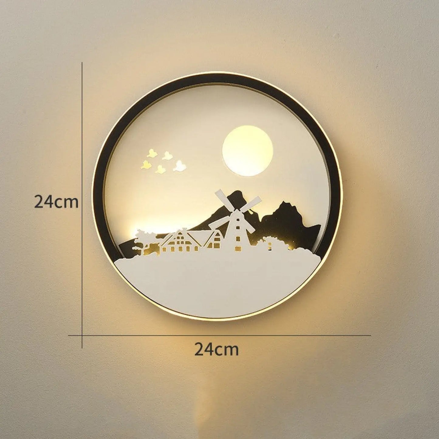 Modern Minimalist Wall Art Lamp for Bedroom and Background Decor - Wall Mount Fixture