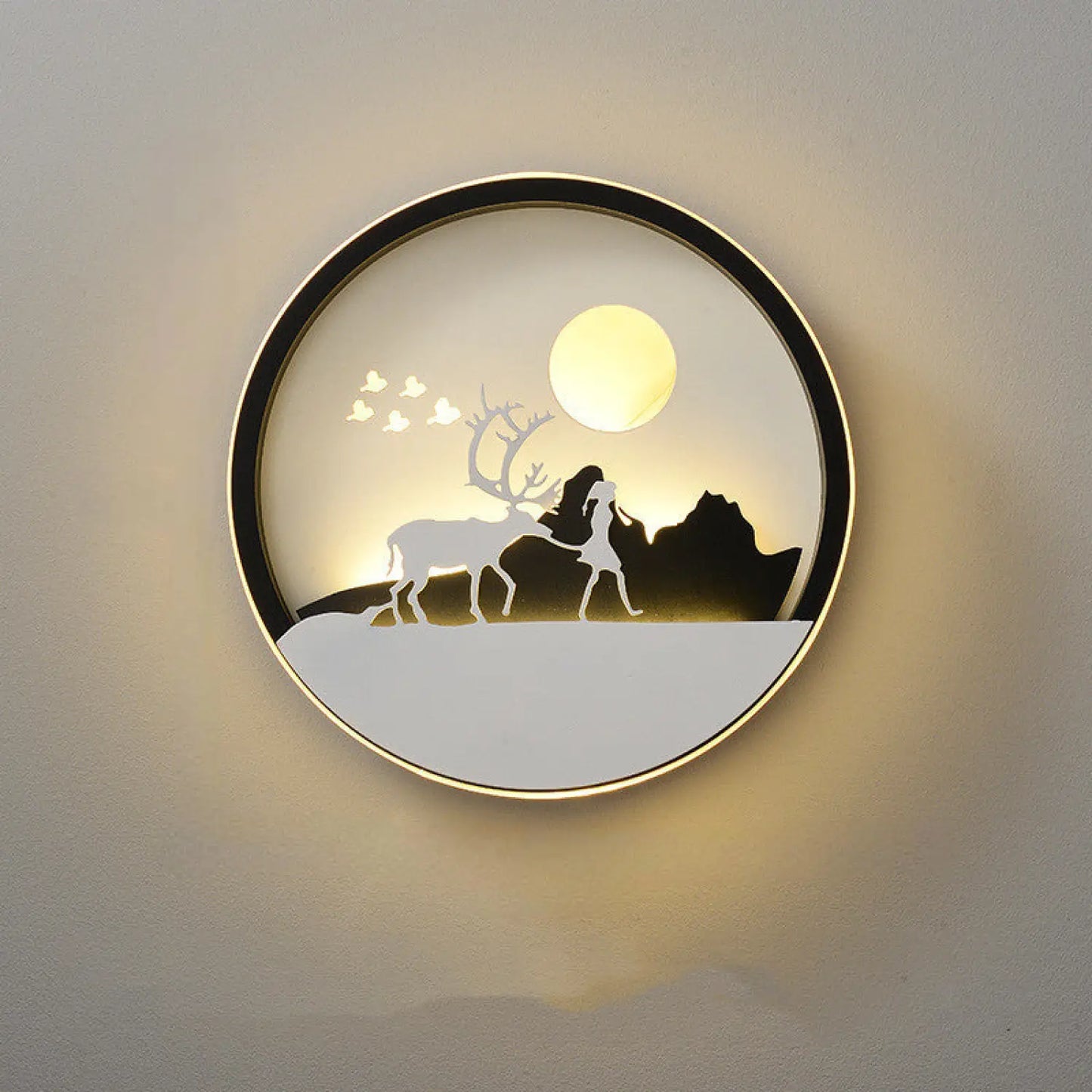Modern Minimalist Wall Art Lamp for Bedroom and Background Decor - Photo Color - Wall Mount Fixture