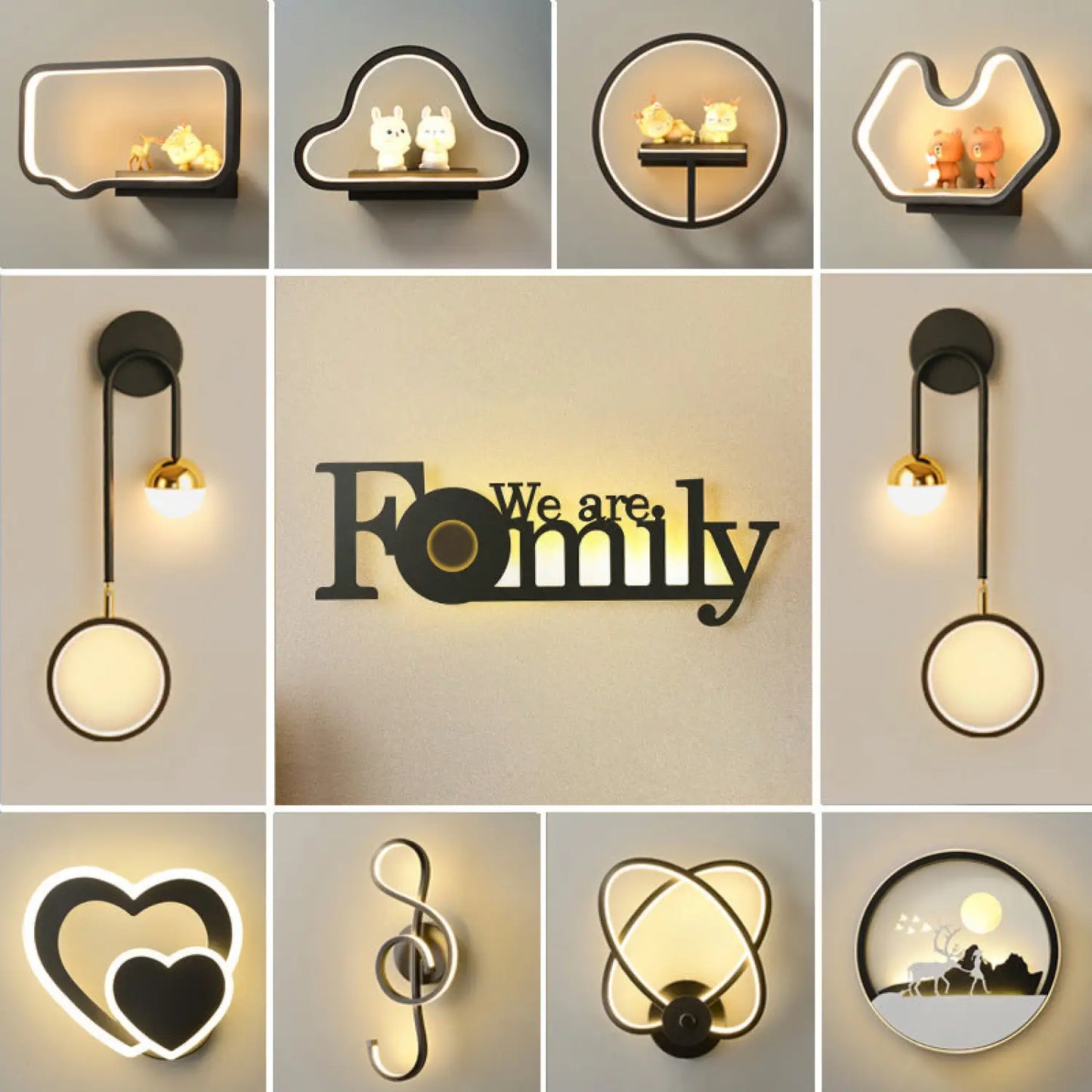 Modern Minimalist Wall Art Lamp for Bedroom and Background Decor - Wall Mount Fixture