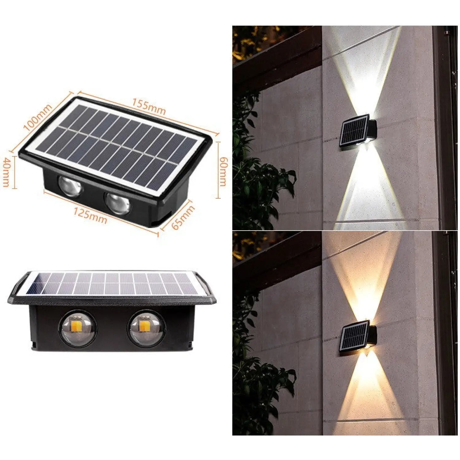 Modern Outdoor Solar Wall Lights with Waterproof Design - Solar Light
